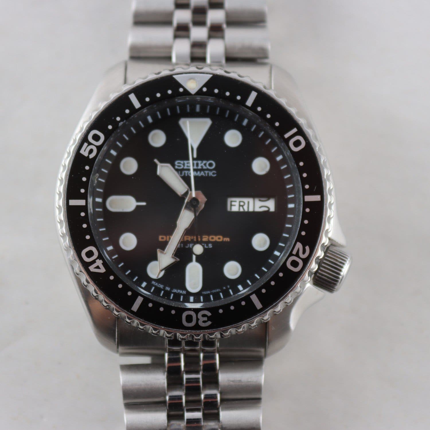 Armbandsur, stål, Seiko Diver´s, datum, automatisk