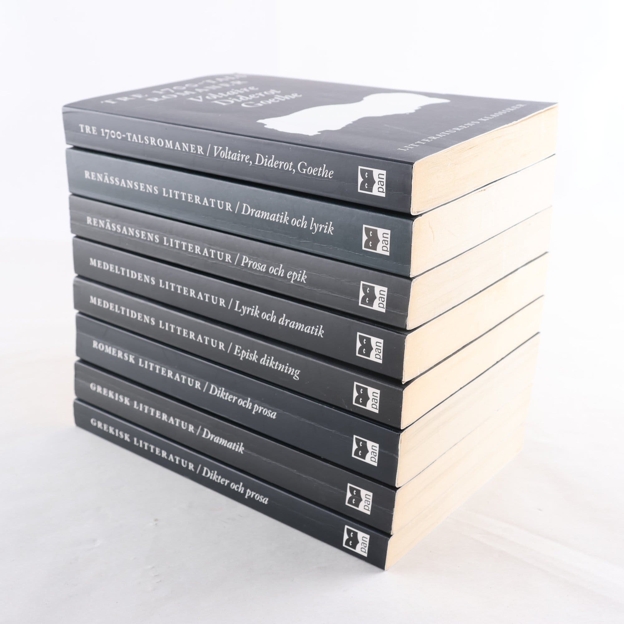 Bokpaket, Litteraturens klassiker, 8 böcker.