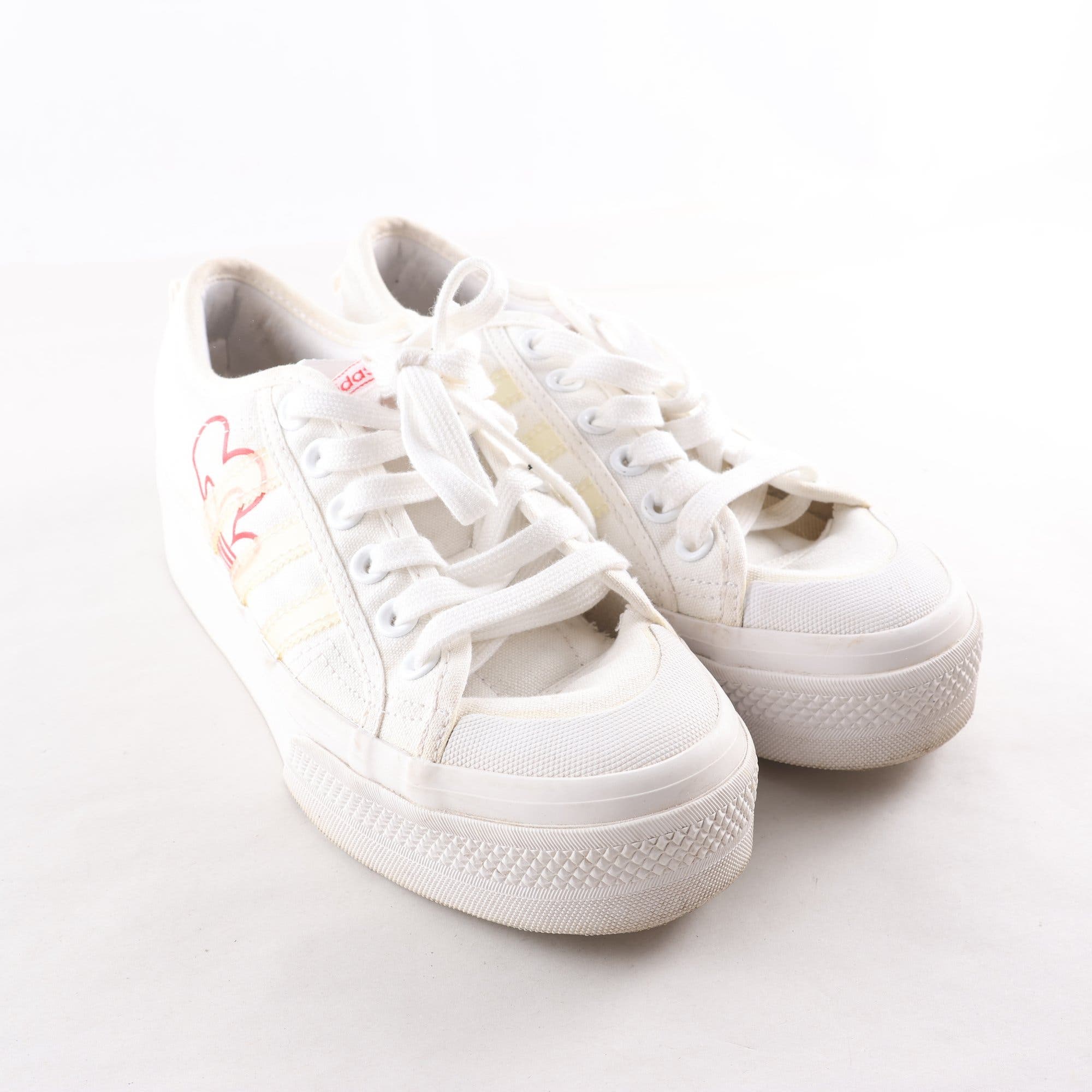 Sneakers, Adidas, vit, beige, stl. US 6,5