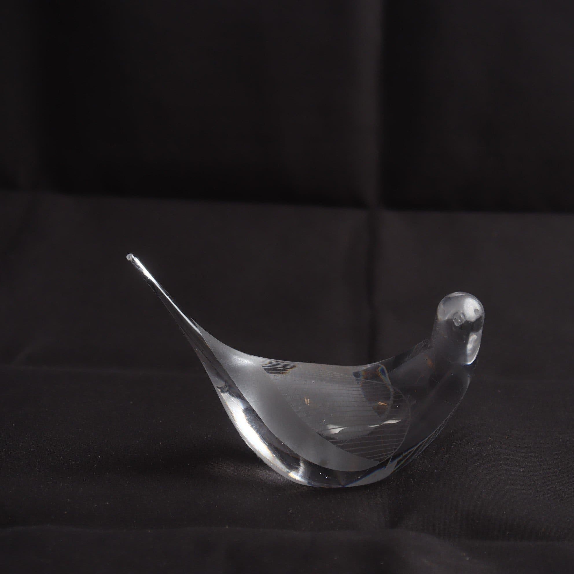 Figurin, glas, fågel, Vicke Lindstrand, Kosta