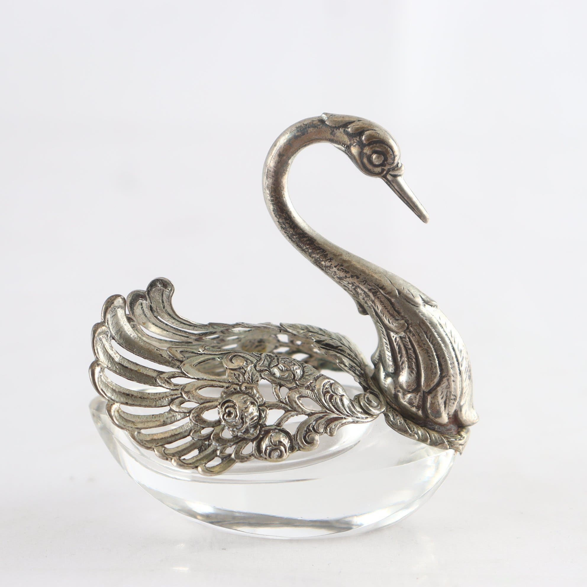 Saltkar, svan, silver 830
