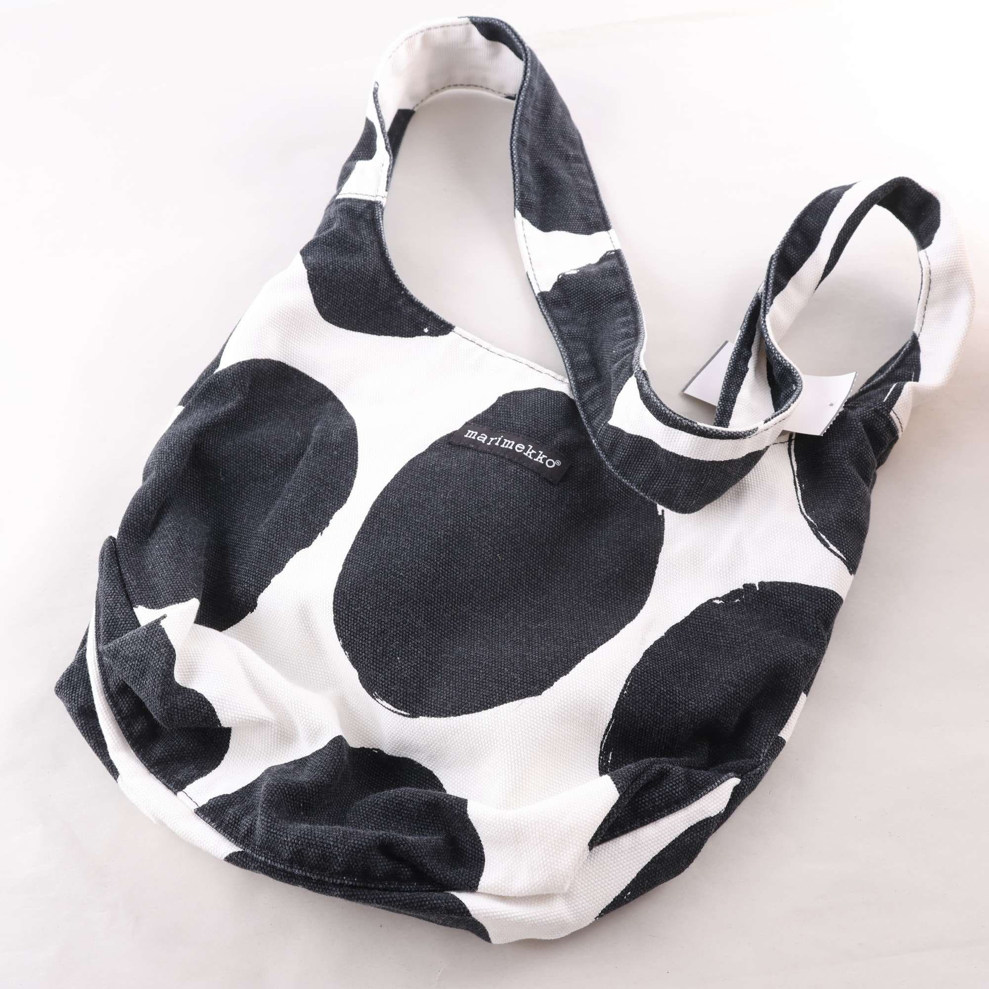 Väska, Marimekko, vit, svart.