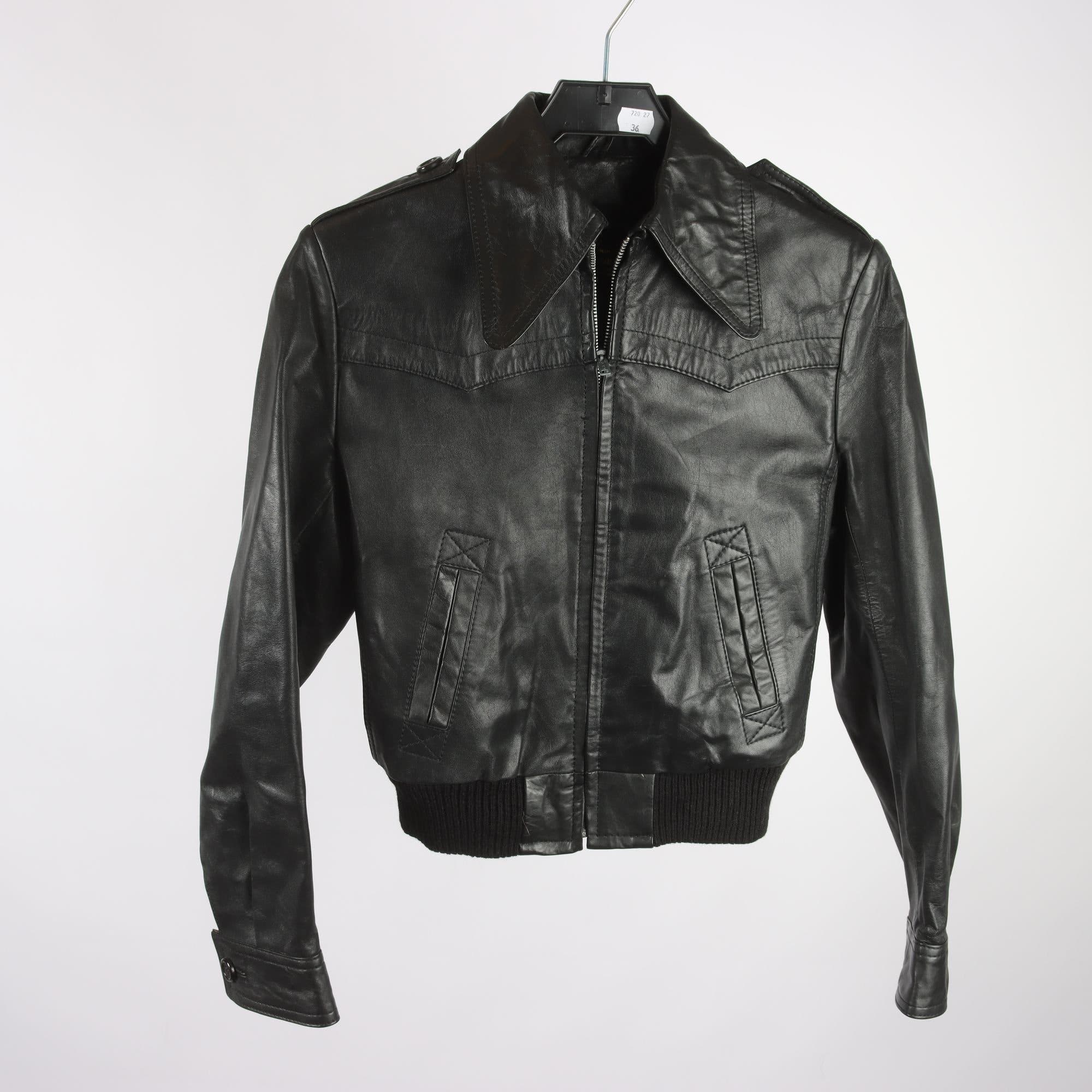 Skinnjacka, H&M, svart, stl. 40