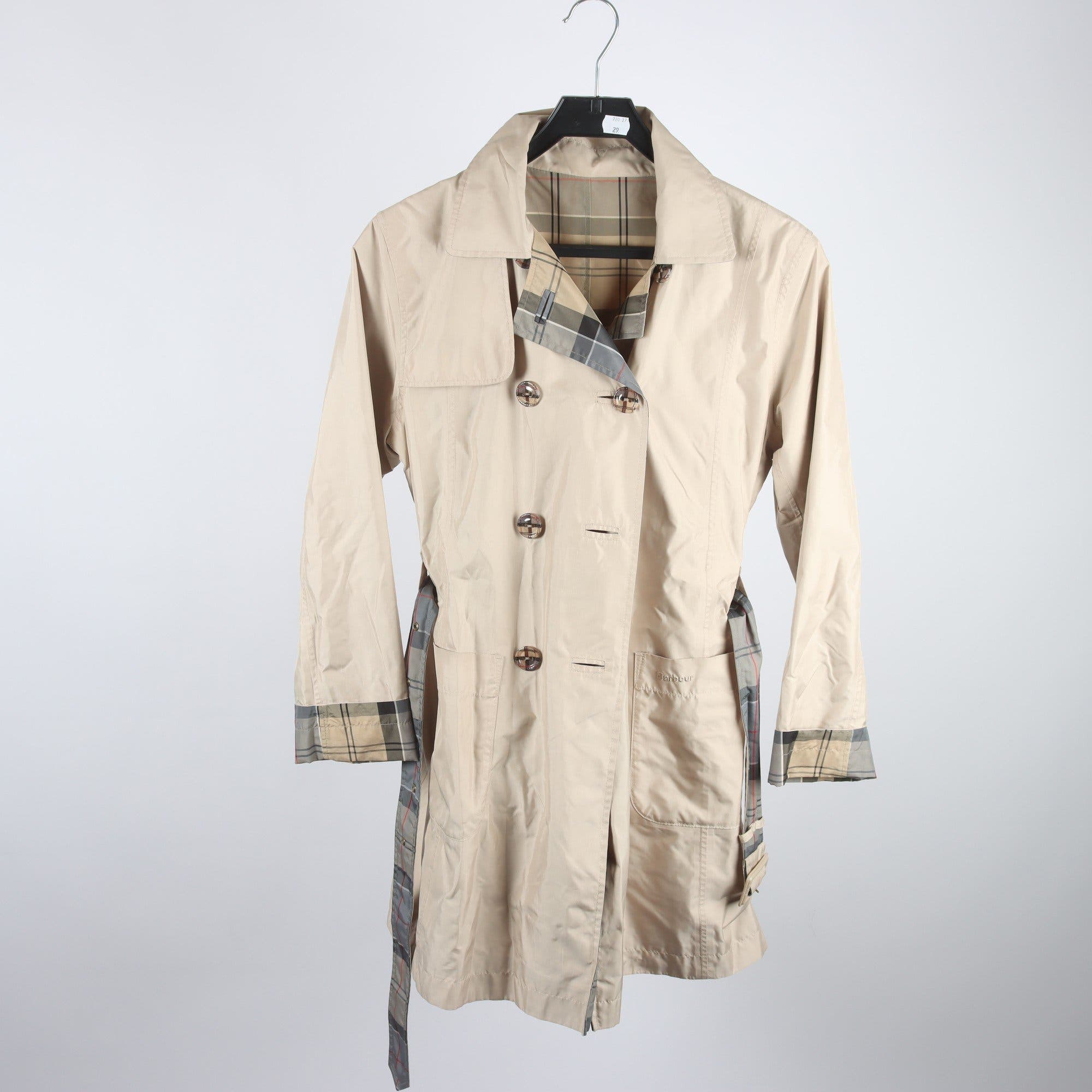 Kappa, Barbour, beige, rutig, vändbar, stl. 38