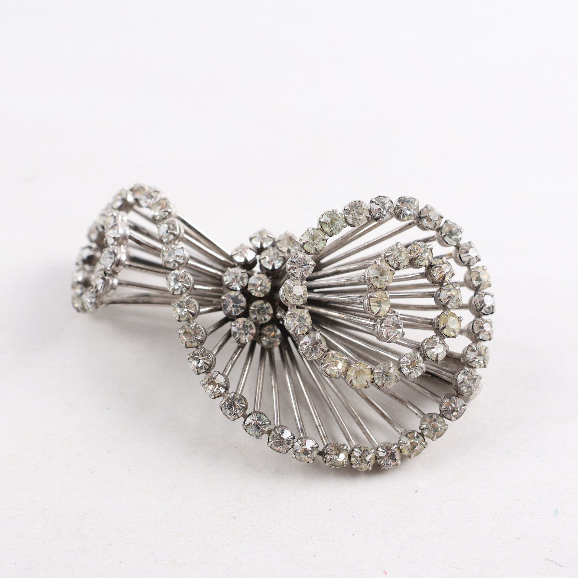 Brosch, silver, stenar, vintage, brv: 20.1g