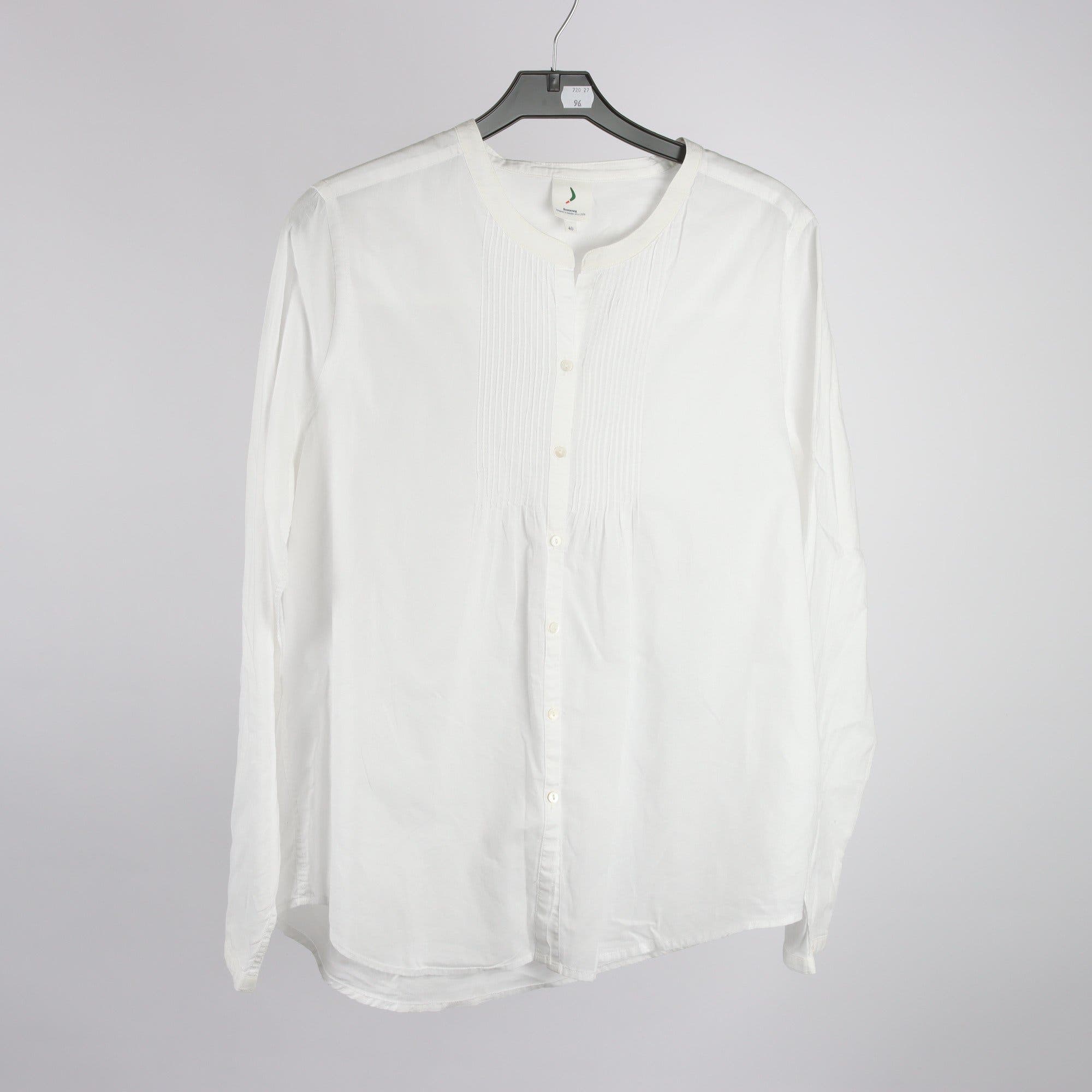 Blus, Boomerang, vit, stl. 40