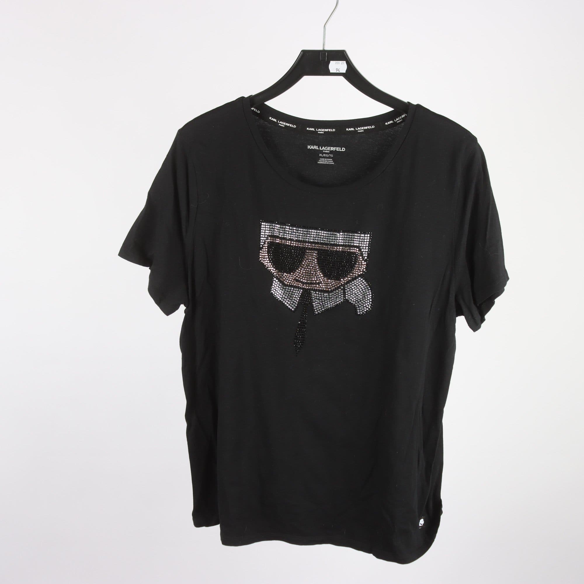 T-shirt, Karl Lagerfeld, svart, stl. XL