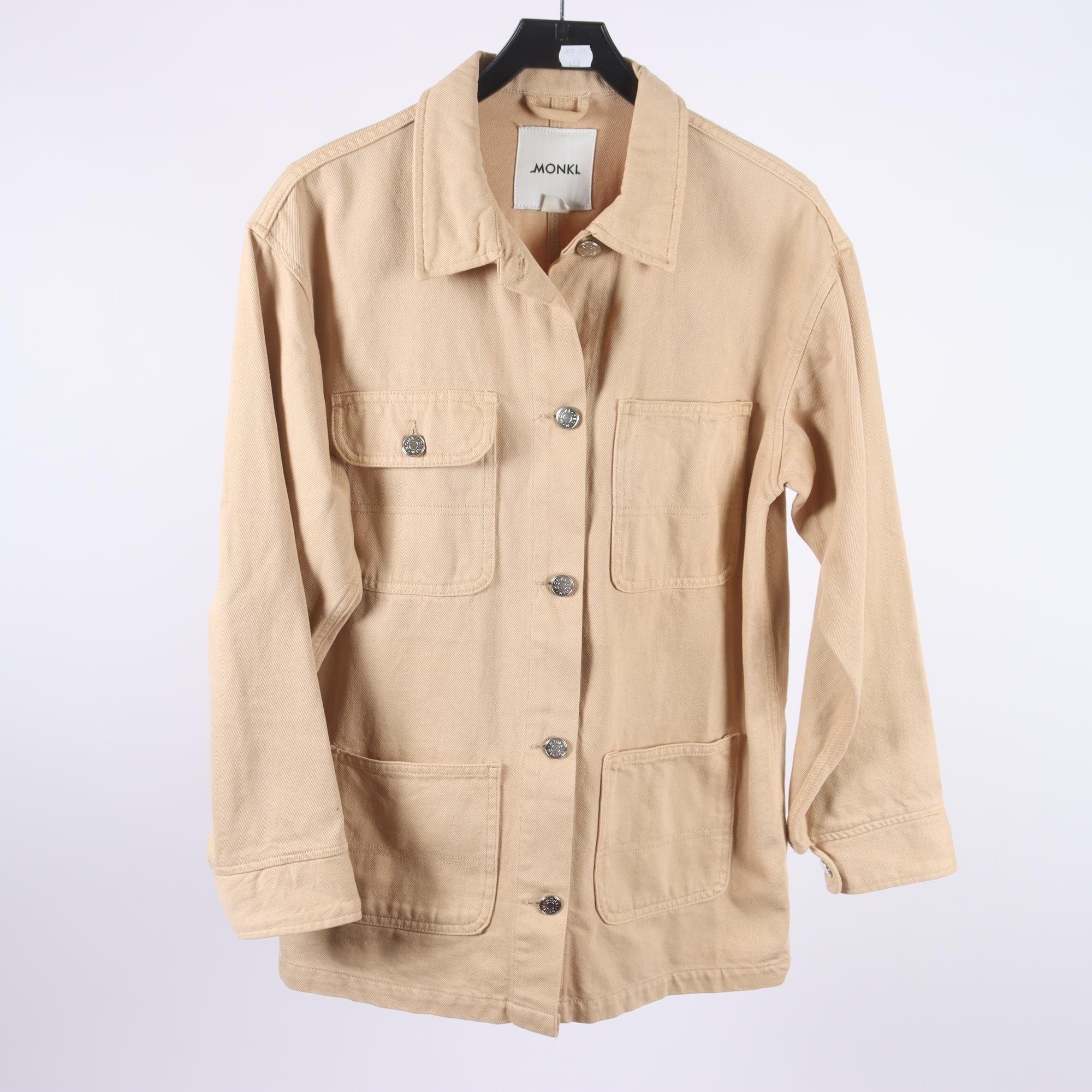 Jeansjacka, Monki, beige, oversize, stl. XS.