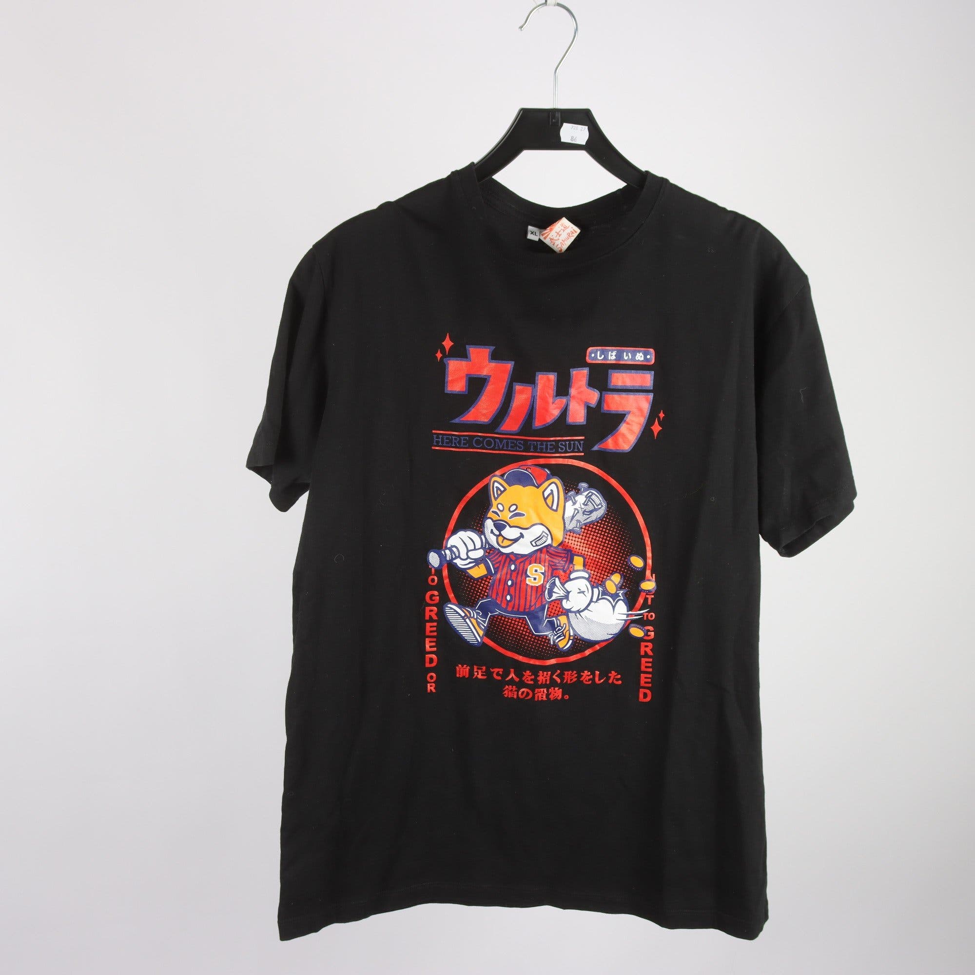T-shirt, Samurai, svart, stl. XL