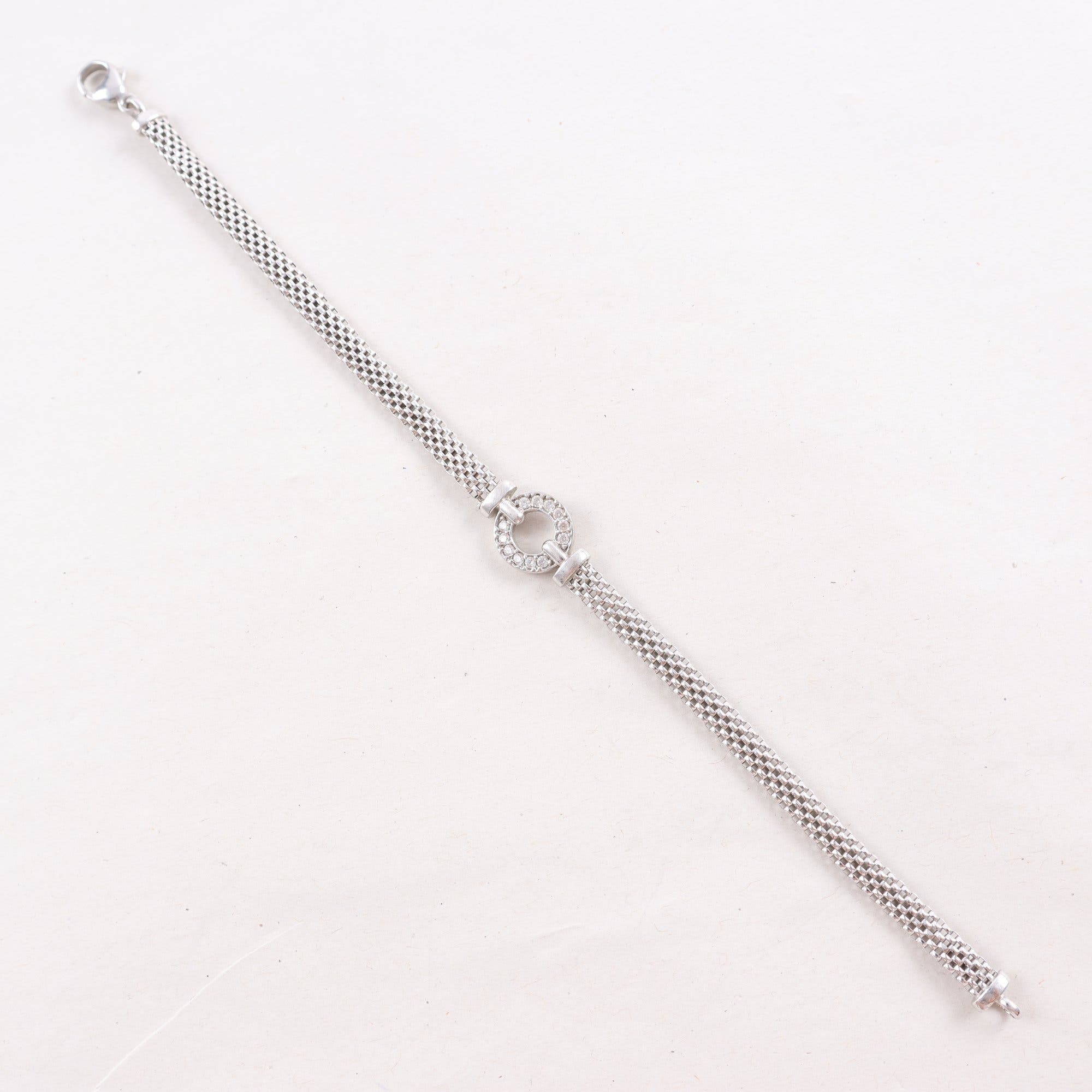Armband, silver, markasiter, brv: 6.4g