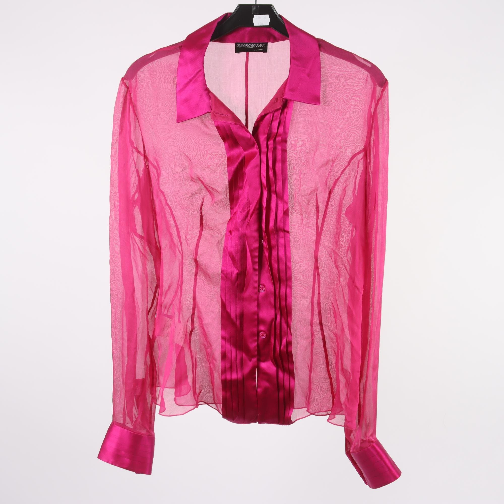 Blus, Emporio Armani, rosa, 100% silke, stl. 42.