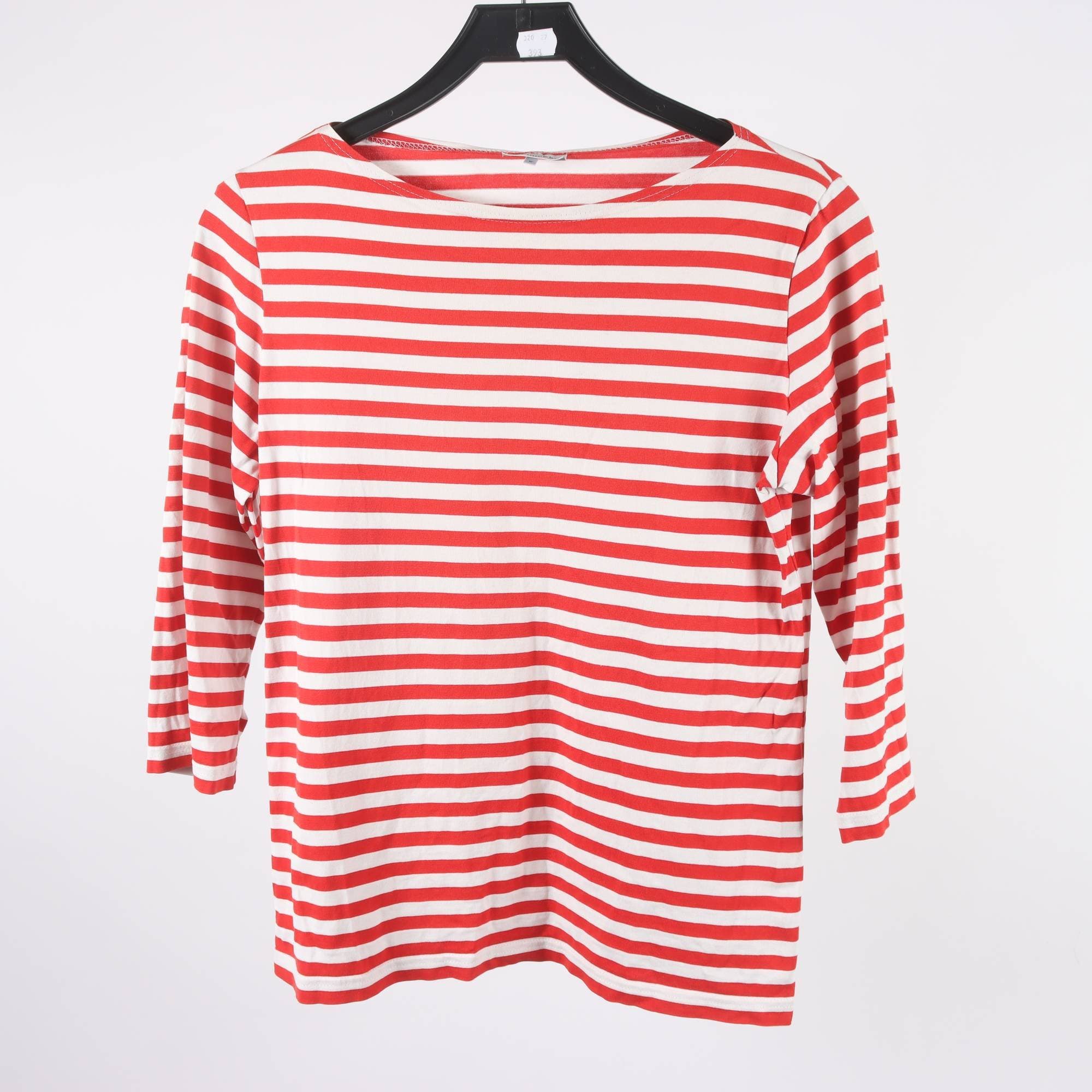 Tröja, Marimekko, randig, vit, röd, stl. M.