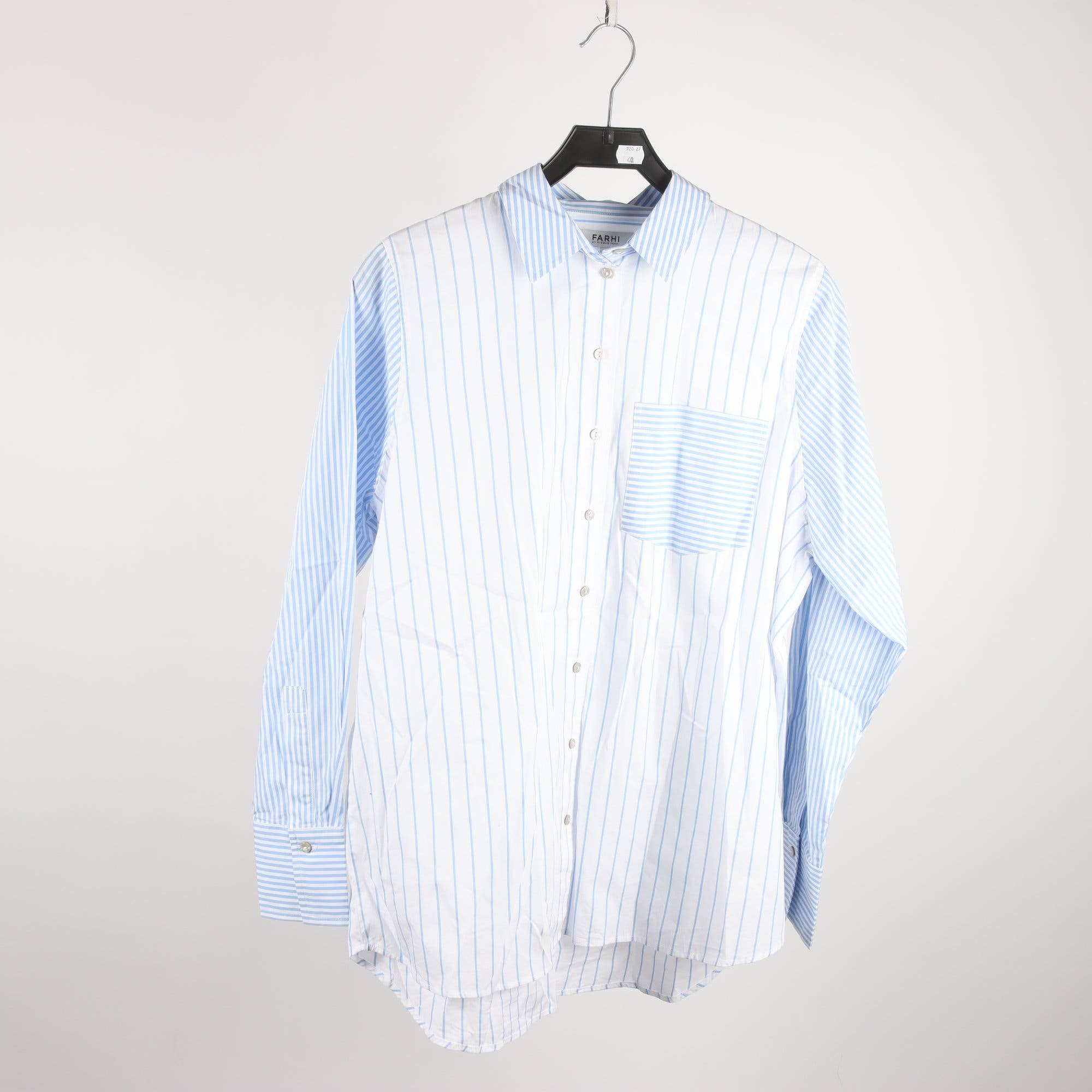 Blus/skjorta, Farhi by Nicole farhi, blå, vit, randig, stl. M