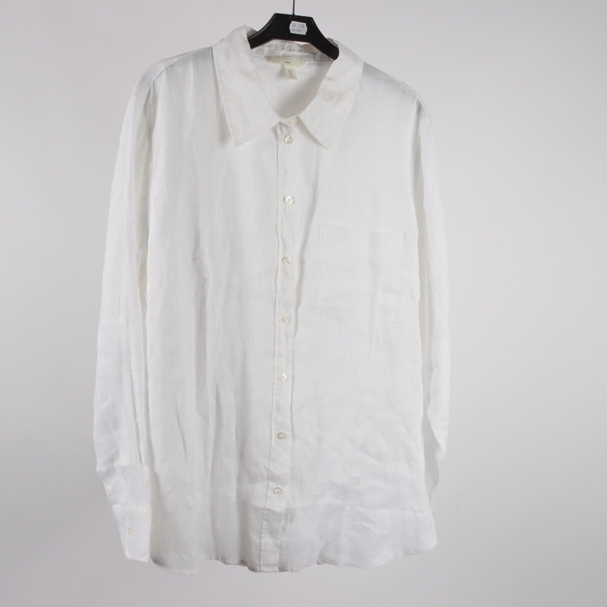 Skjorta, H&M, 100% lin, stl. L