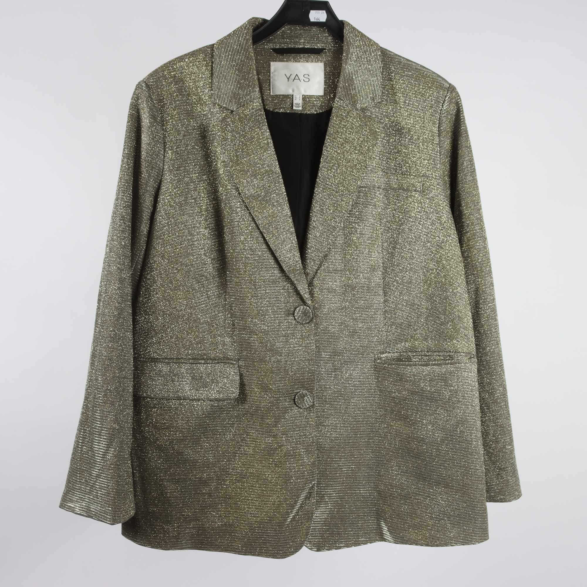 Kavaj, Y.A.S, silver beige, glittrig, stl. M