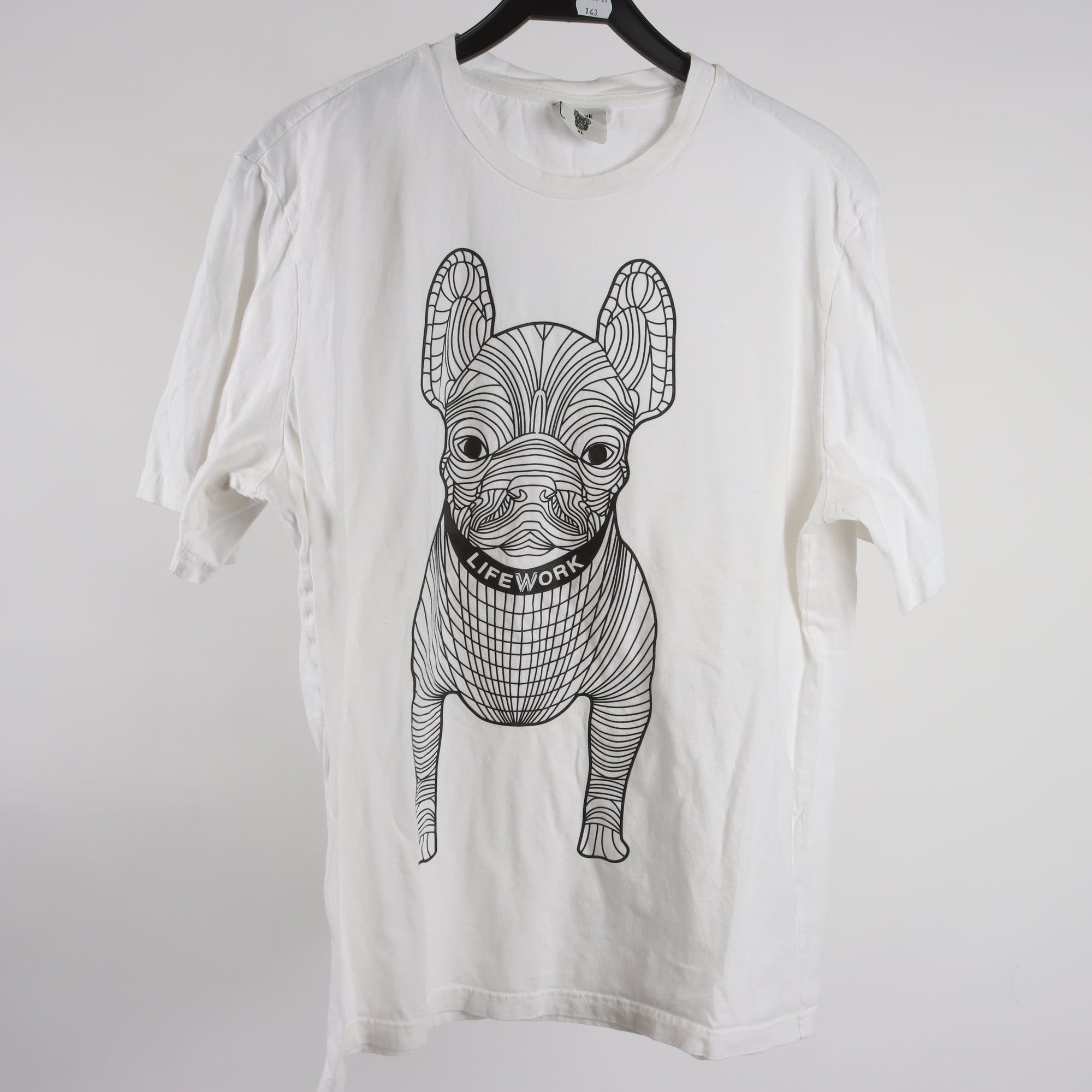 T-shirt, Life Work, vit, stl. XL