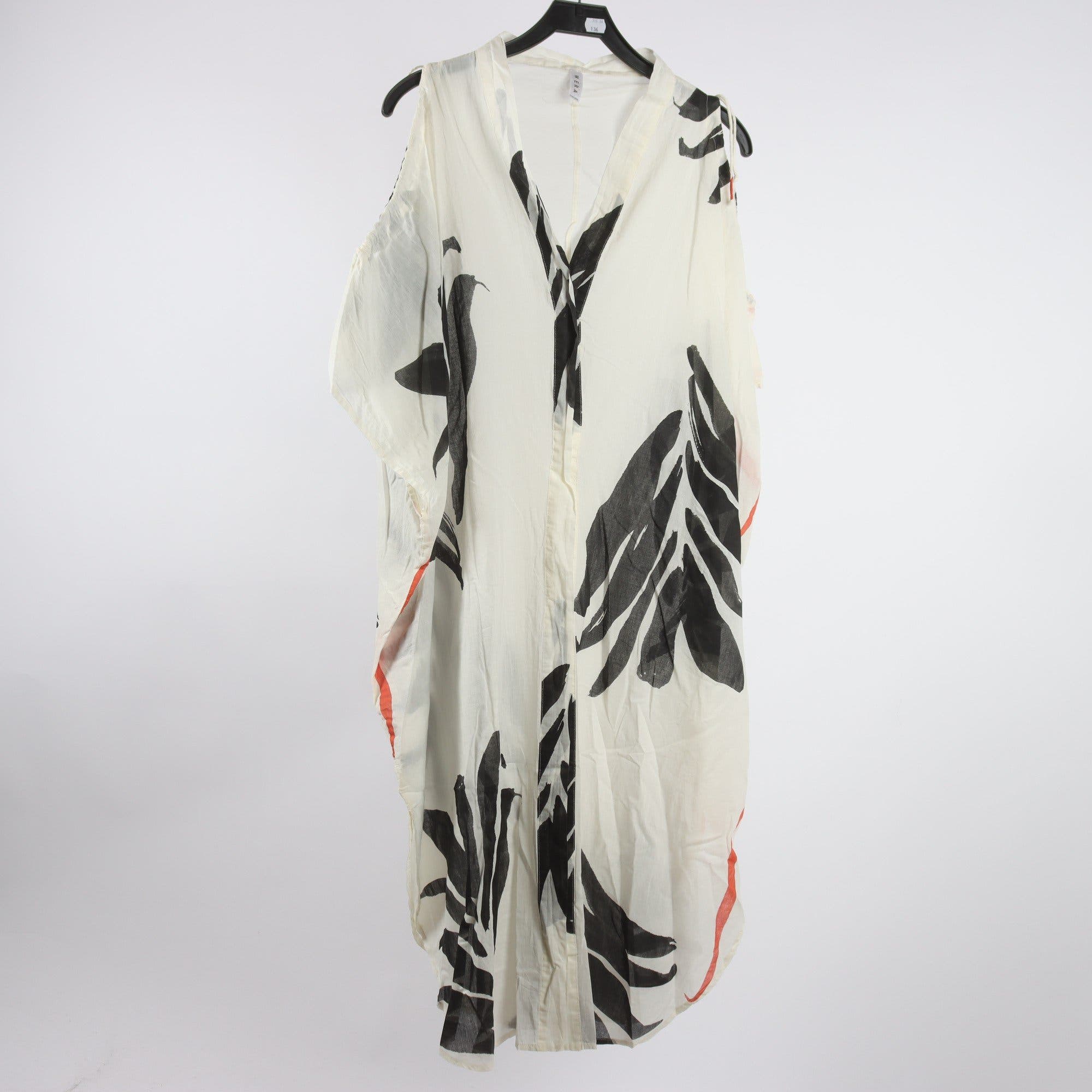 Kaftan, Wera, vit, svart, röd, stl. One size
