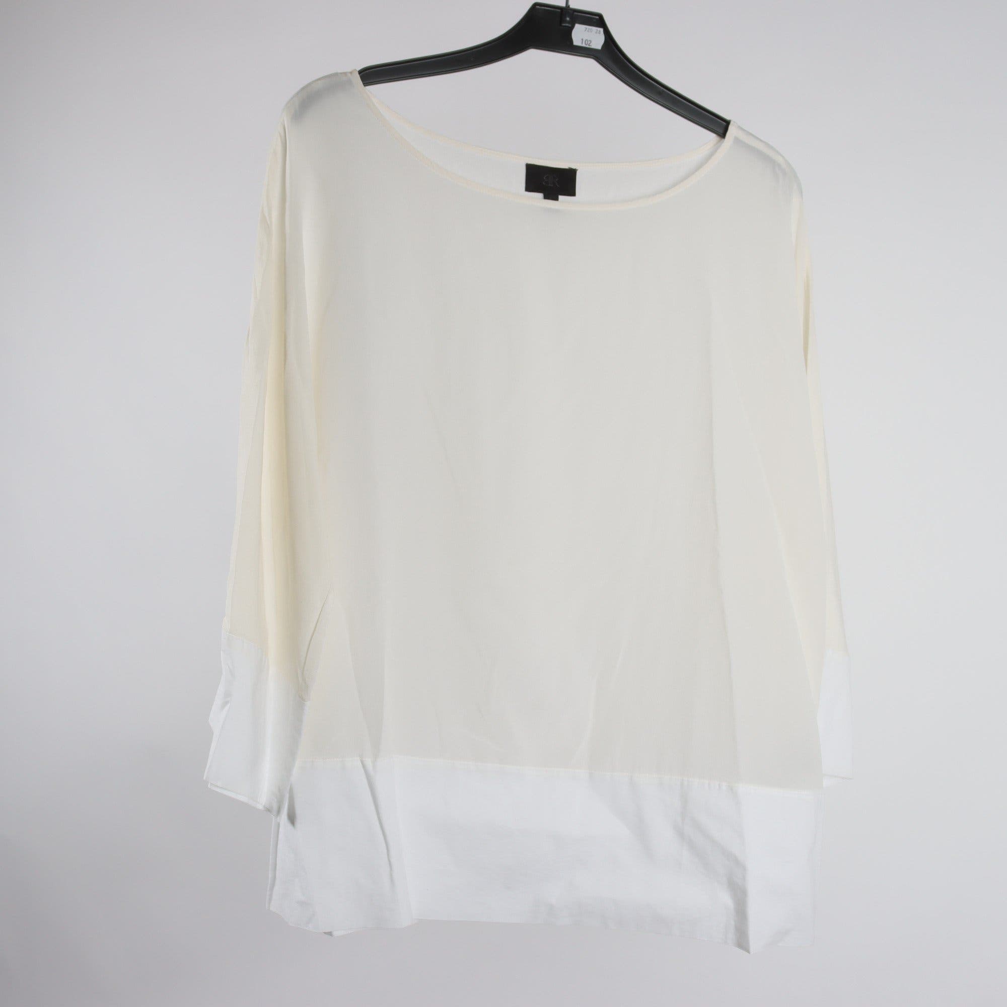 Blus, Banana Republic, offwhite, 100% silke, stl. L
