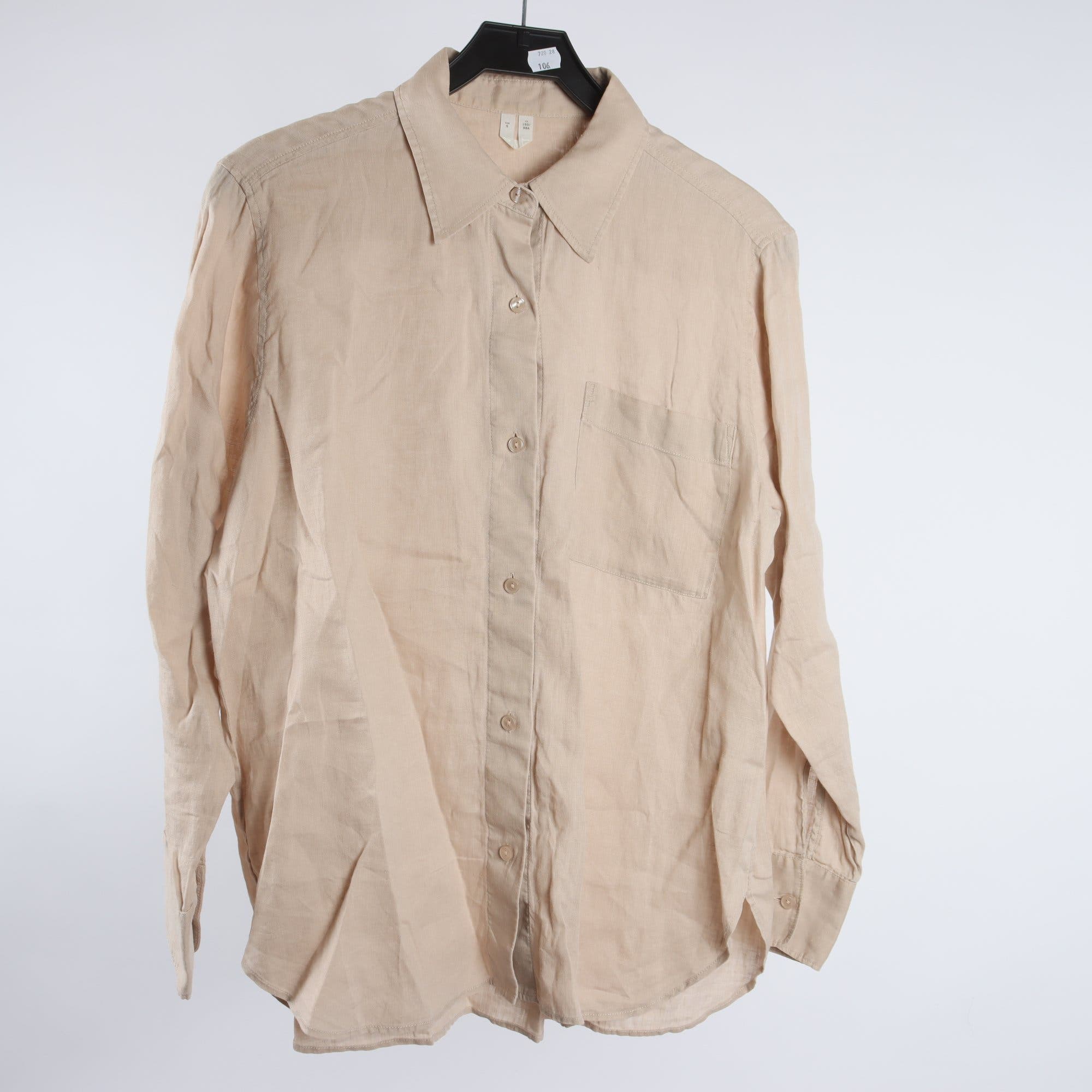 Skjorta, Arket, beige, 100% linne, stl. S