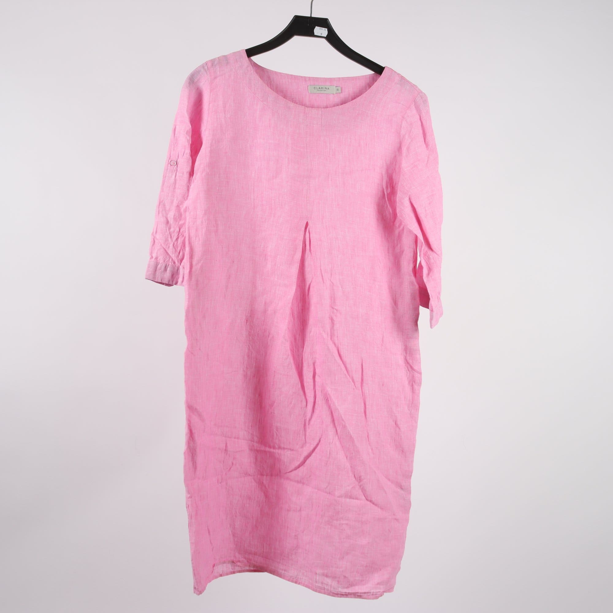 Klänning, Clarina, rosa, 100% linne, stl.38