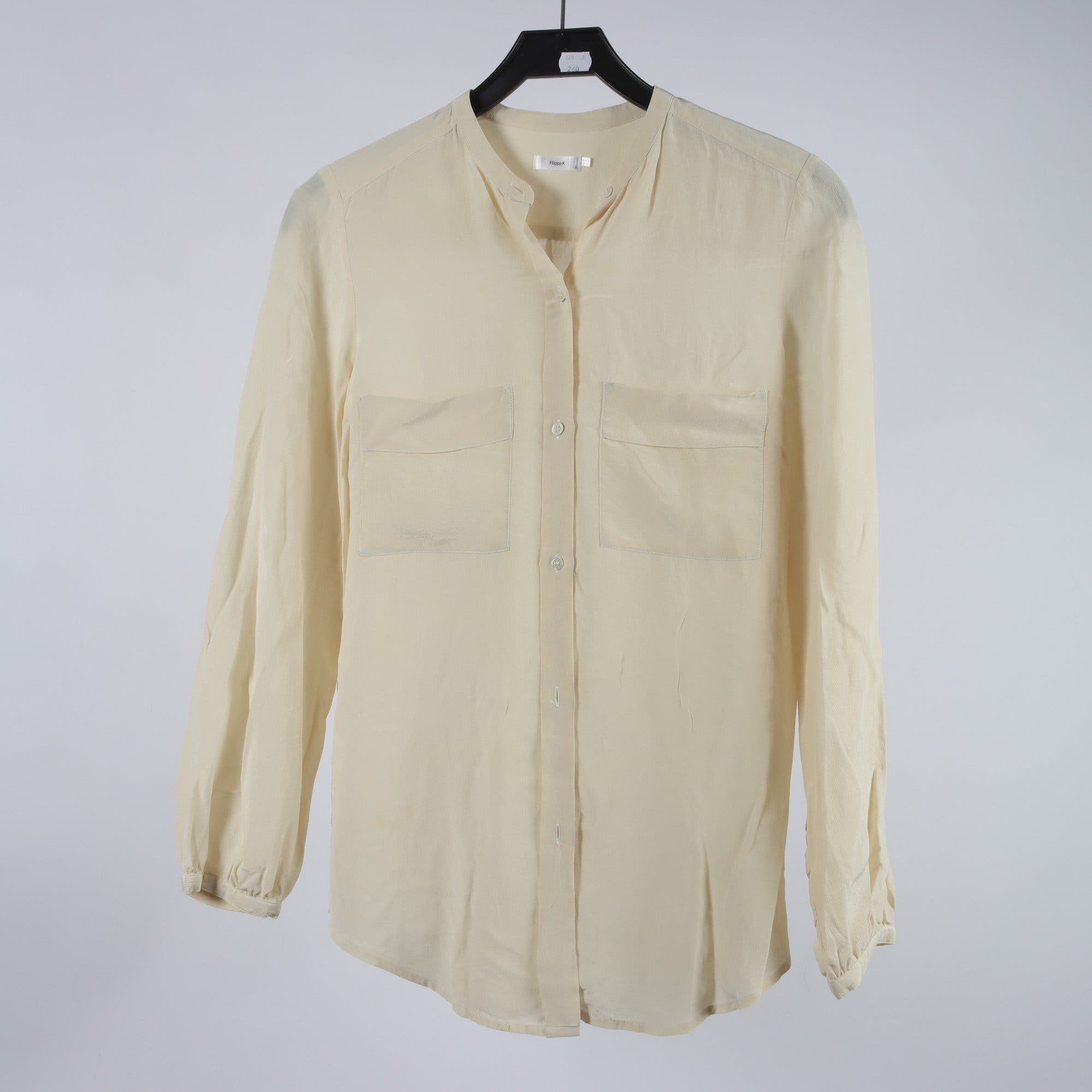 Blus, Filippa K, beige, 100% silke, stl. S.