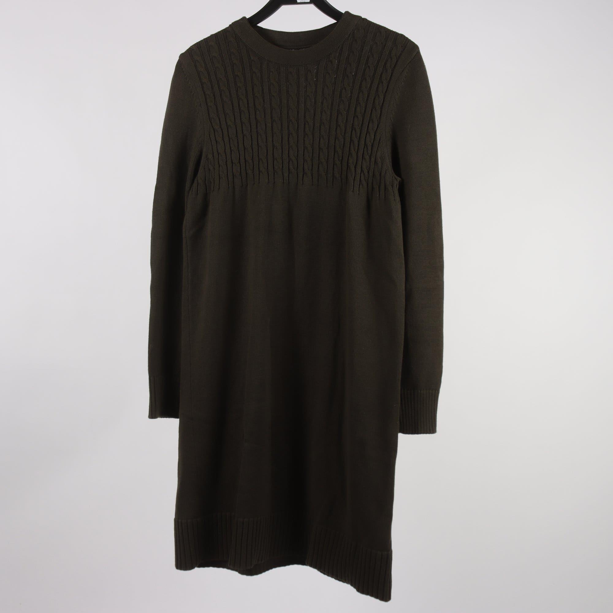 Klänning, Barbour, grön, stickad, bomull, stl. 38.
