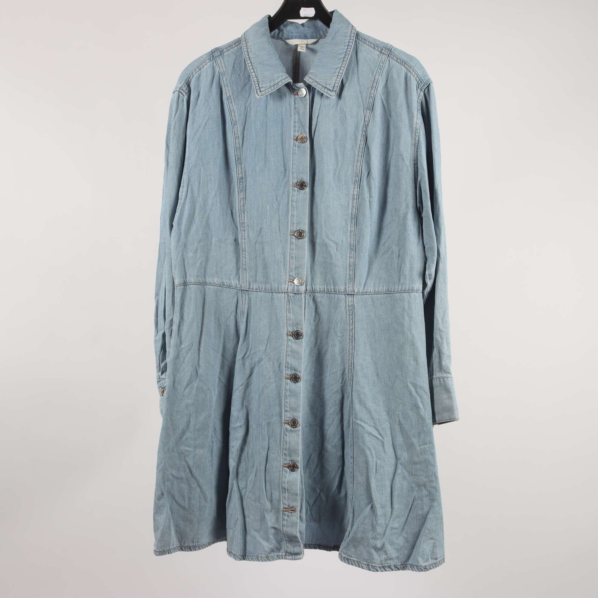 Jeansklänning, H&M, blå, stl. L.