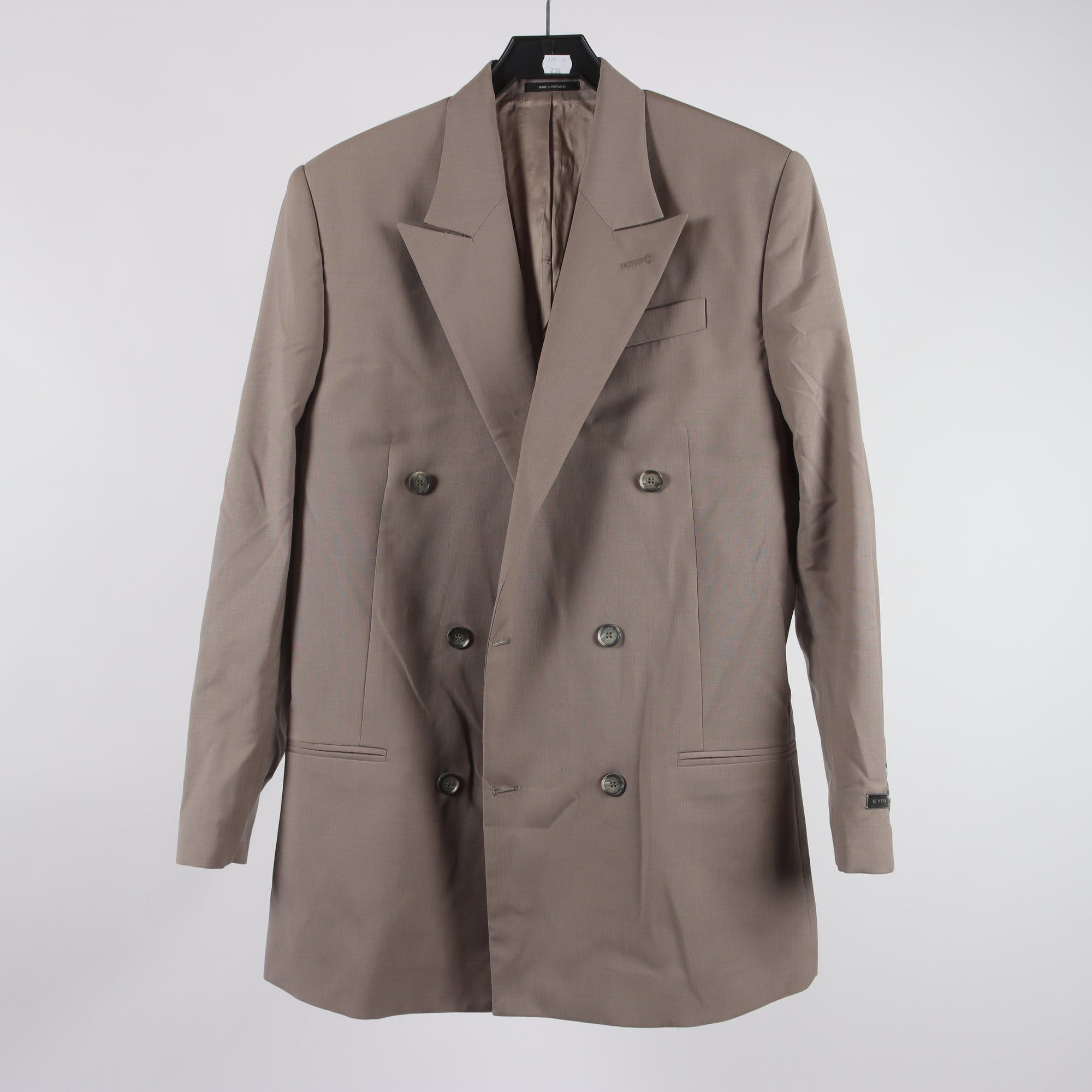 Kavaj, Eytys, beige, 100% ull, oversize, stl. XS.