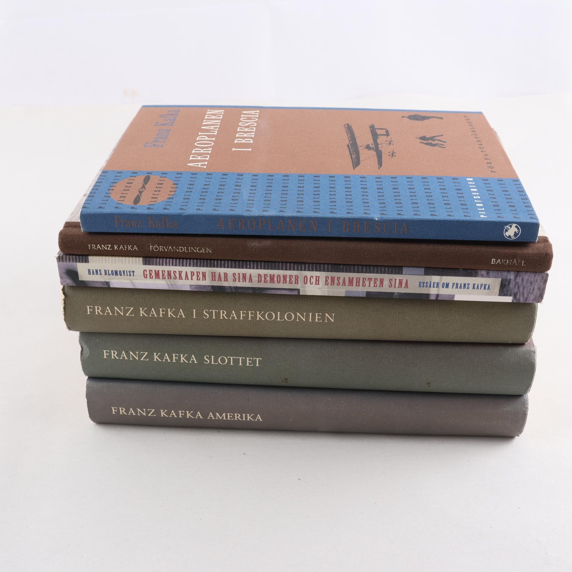 Franz Kafka, bokpaket med 6 volymer