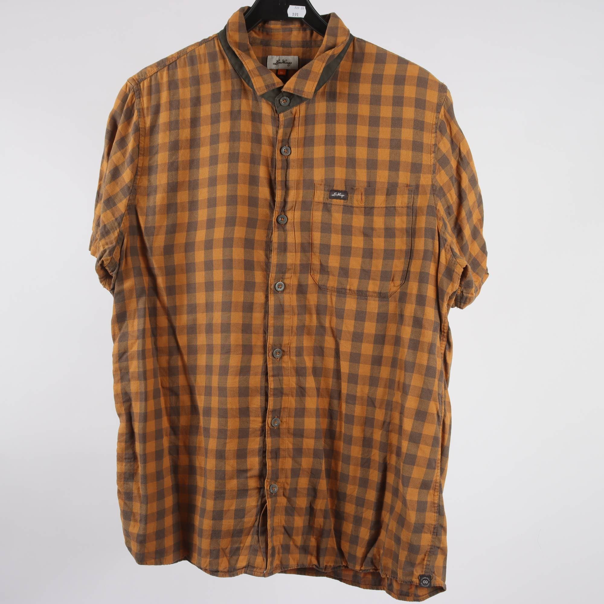 Skjorta, Lundhags, brun, rutig, stl. XL