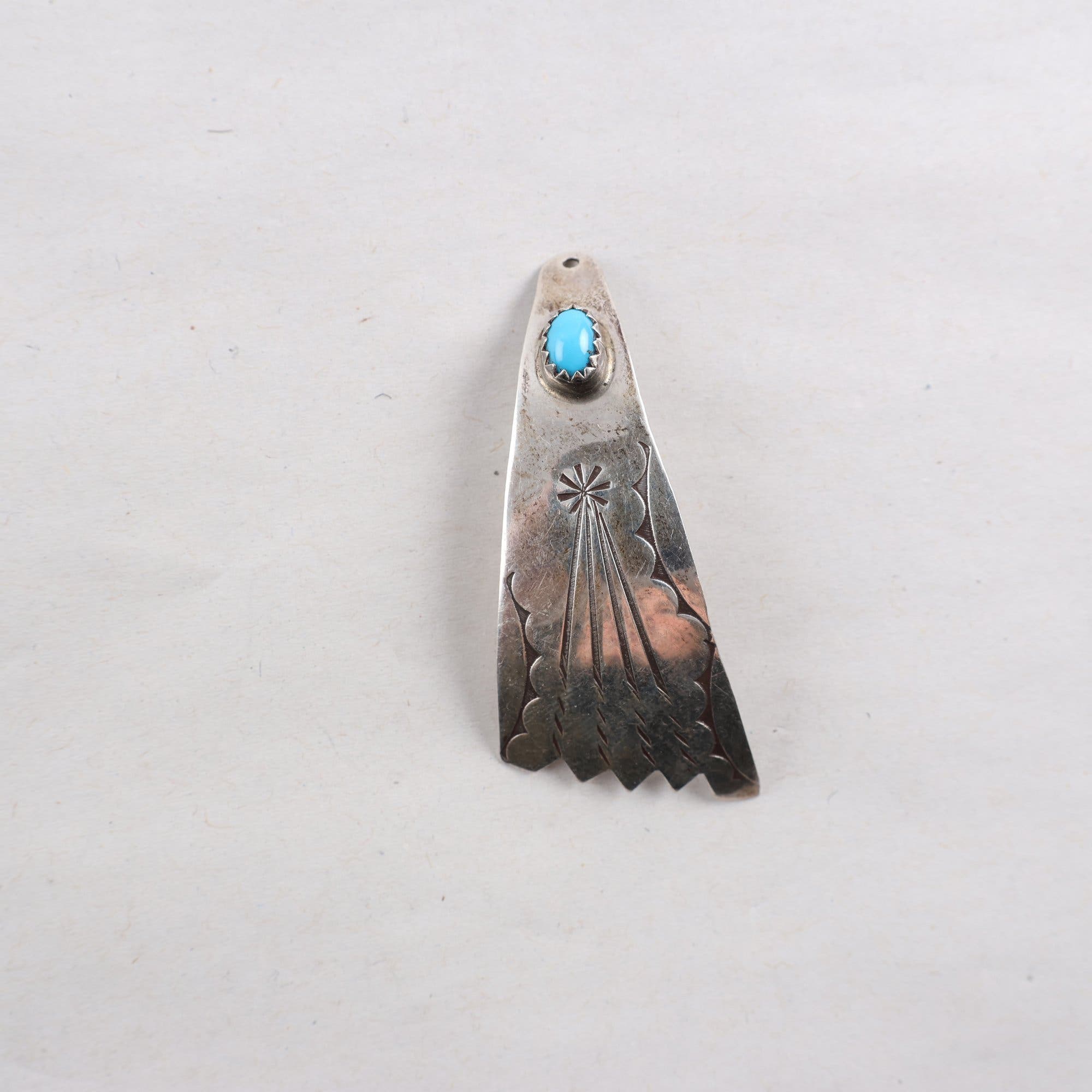 Hänge, sterling silver, turkos
