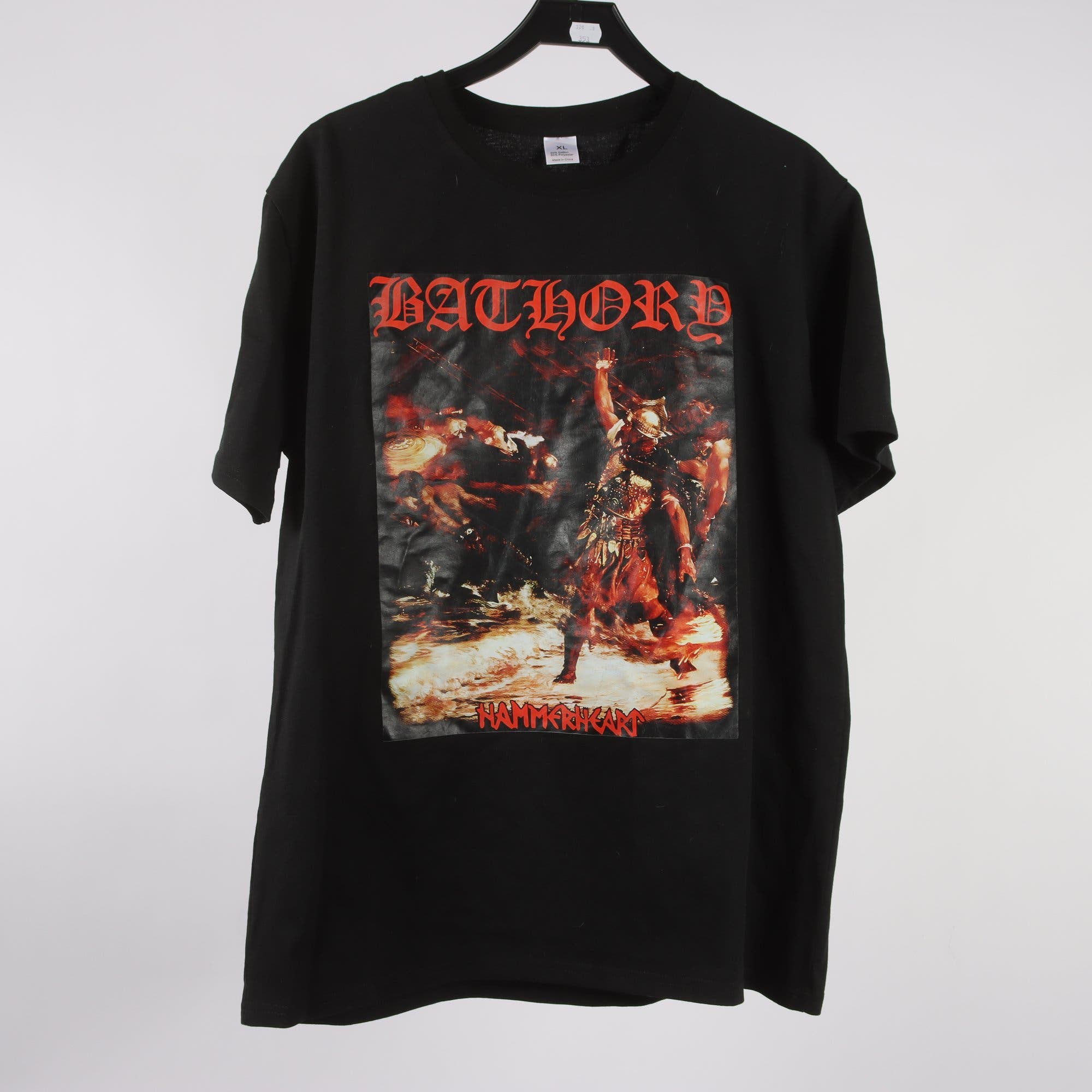 T-shirt, Bathord, Hammerhearth, svart, stl. XL.