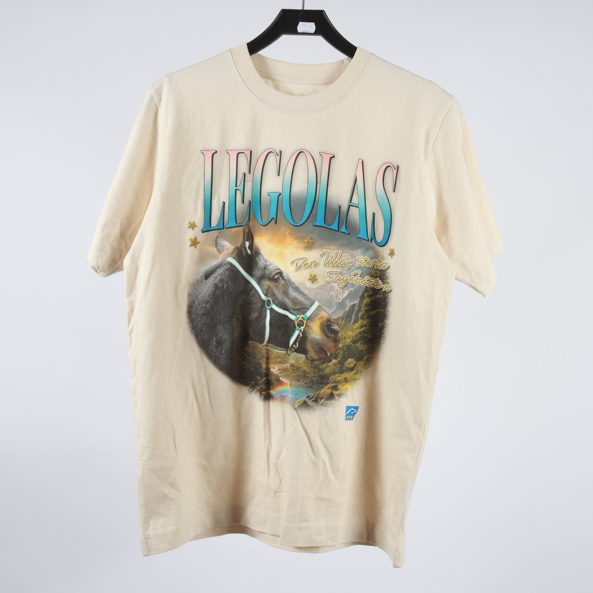 T-shirt, Hästen Legolas, beige, stl. S.