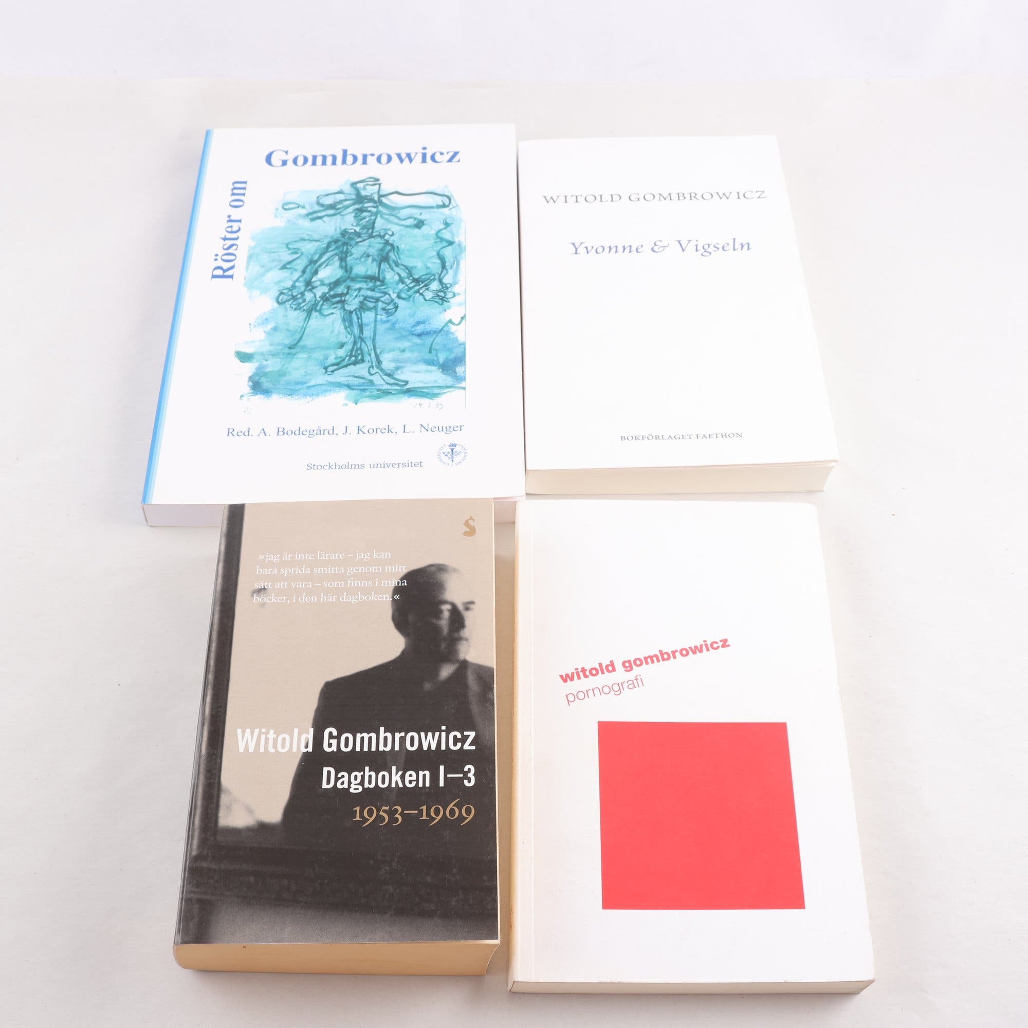 Witold Gombrowicz, bokpaket med 4 volymer