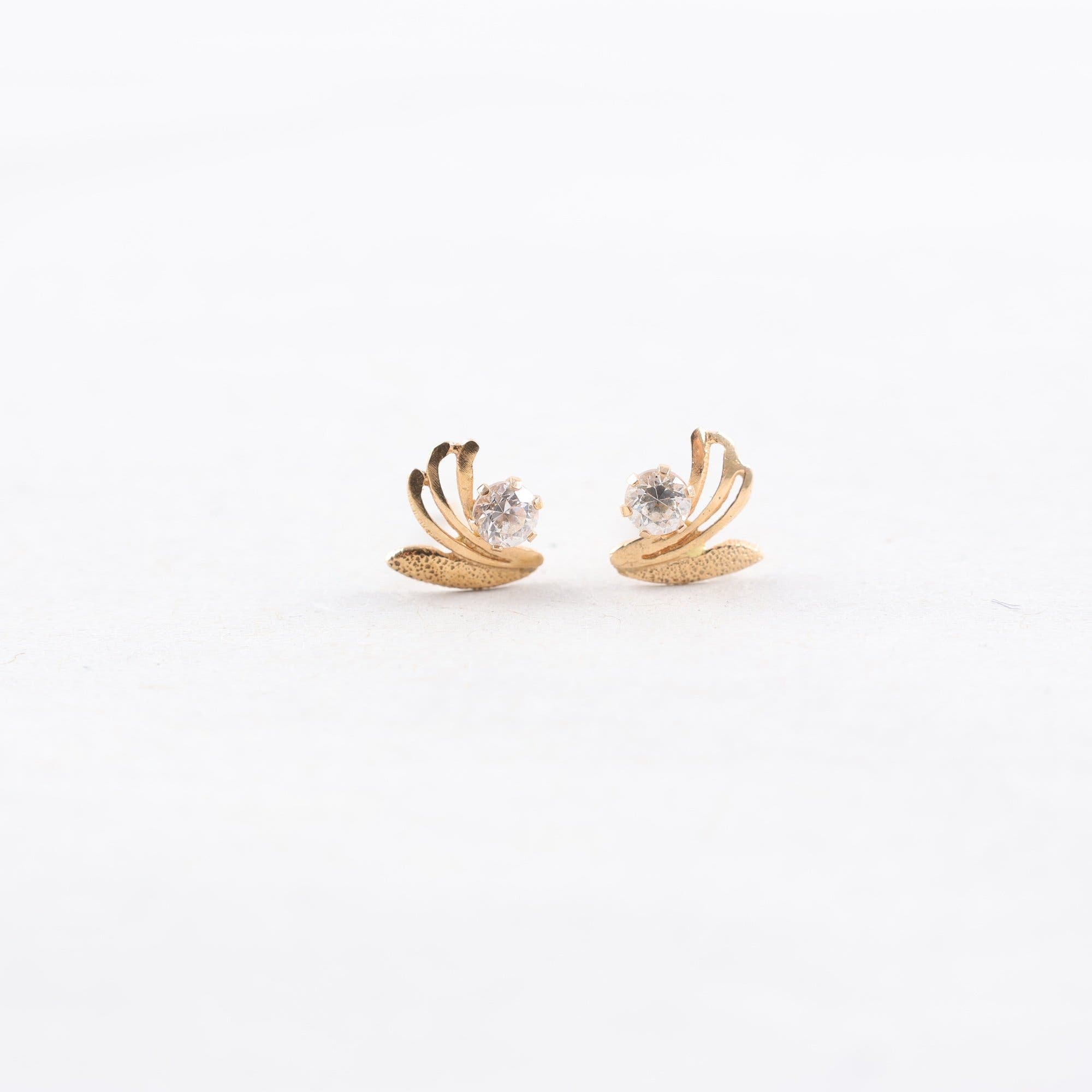 Örhängen, guld 18K, stenar