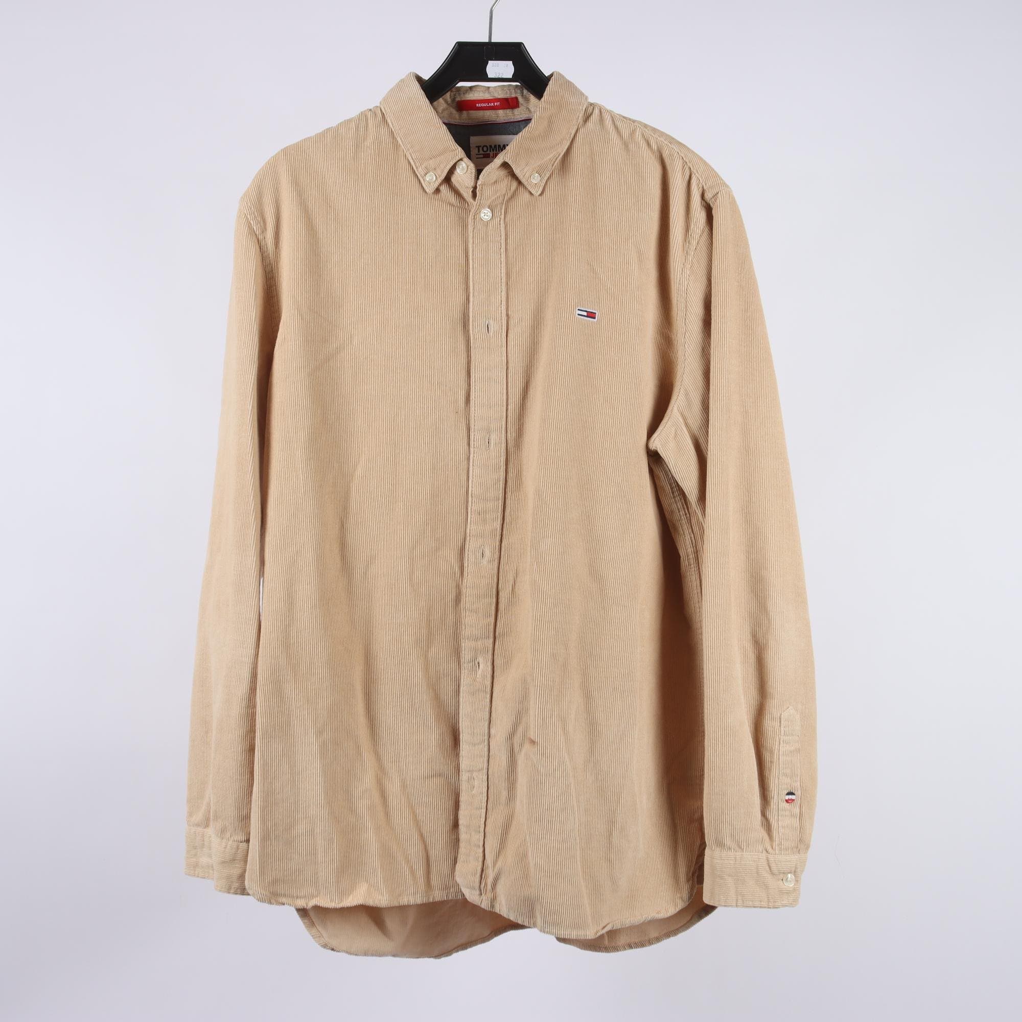 Skjorta, Tommy Jeans, beige, manchester, stl. L.