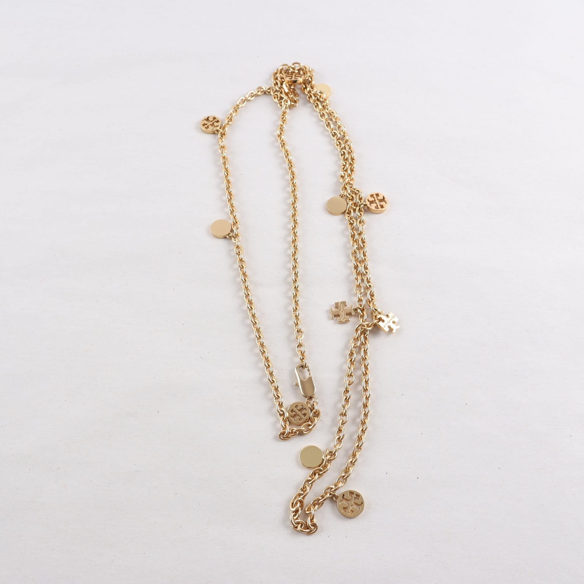 Halsband, Tory Burch, guldfärgad metall