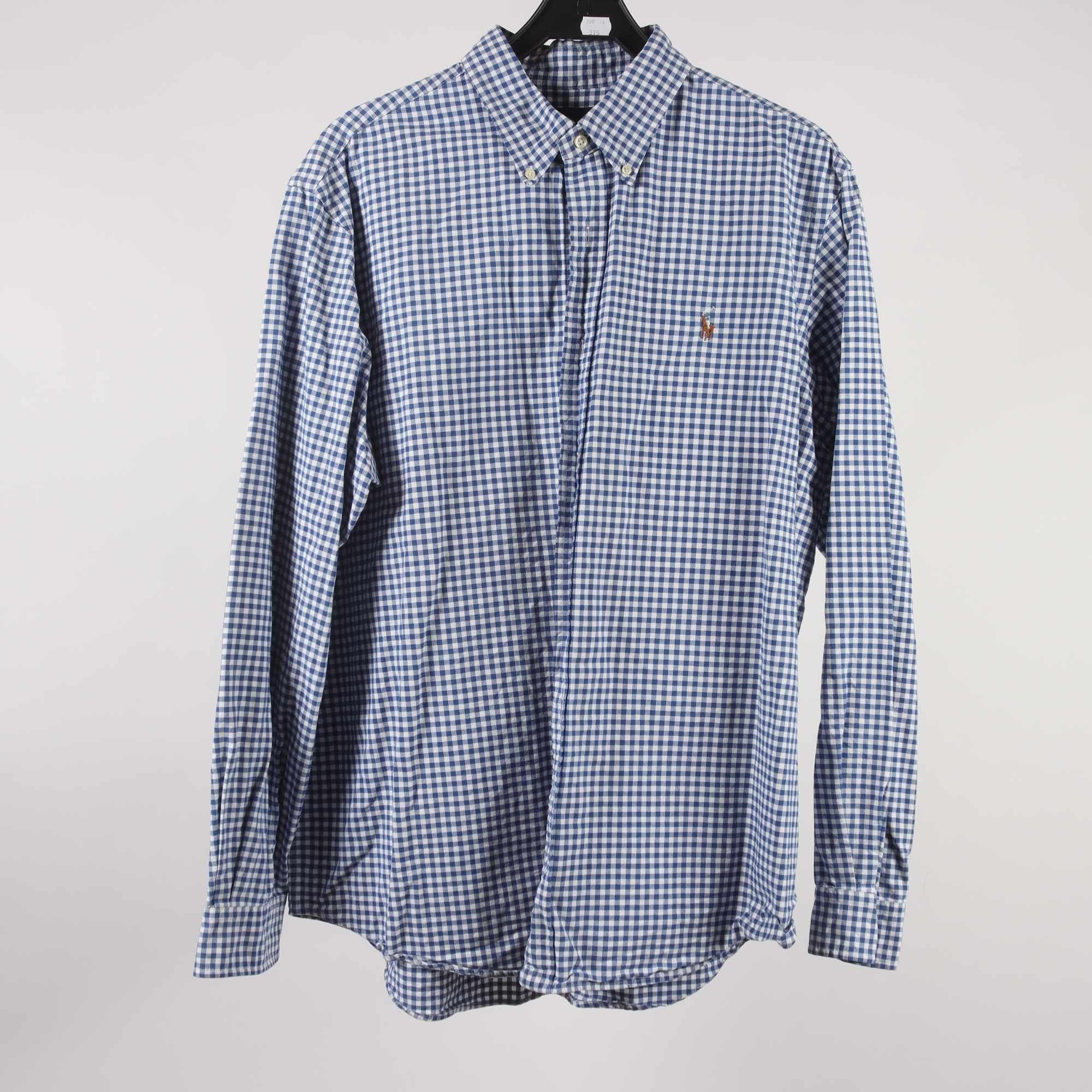 Skjorta, Ralph Lauren, rutig, blå, vit, stl. XXL.