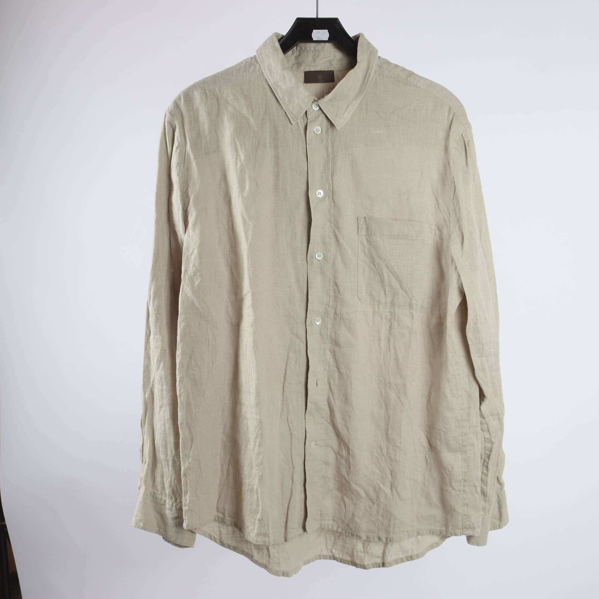 Skjorta, Singular Society, beige, 100% lin, stl. XL.