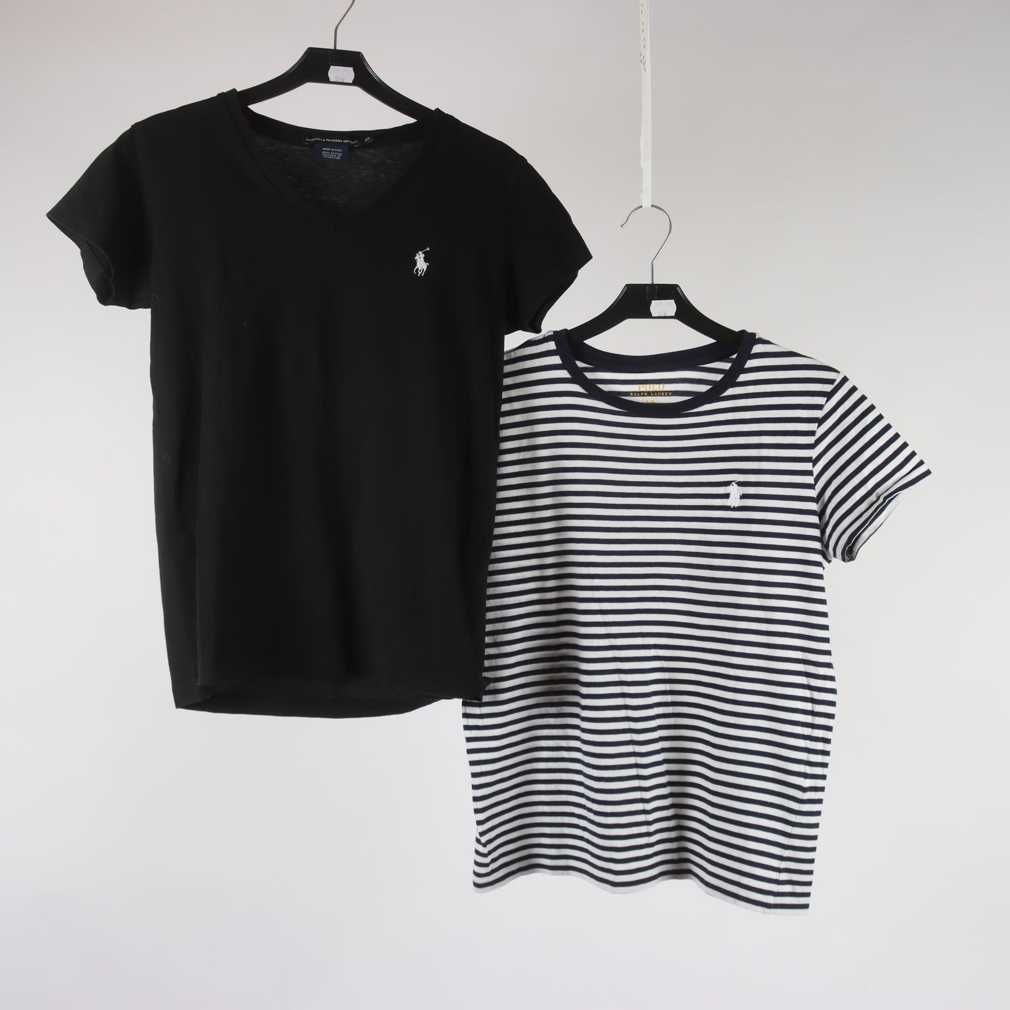 T-shirt, 2-pack, Polo Ralph Lauren, blå, svart, stl. XS/S.