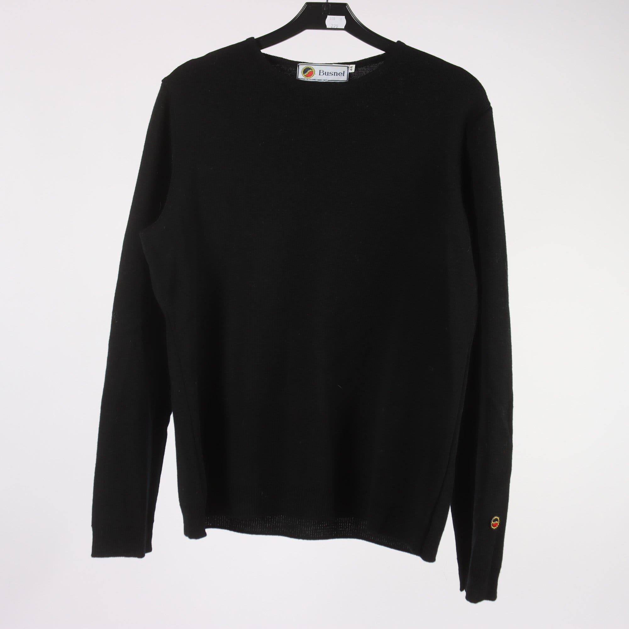 Tröja, Busnel, svart 100% ull, stl. 44.