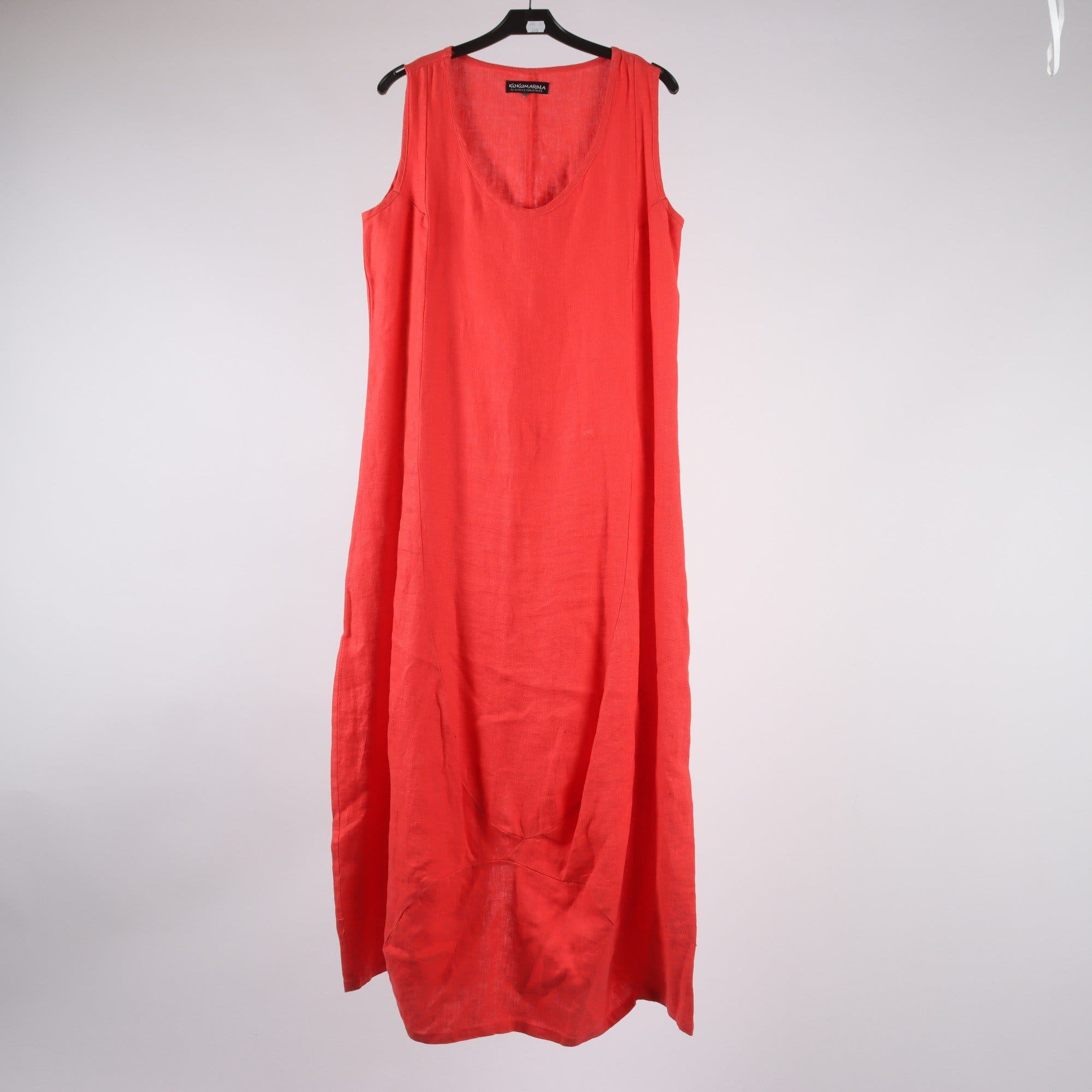 Klänning, Kokomarina, orange, 100% lin, stl. ca. S/M.