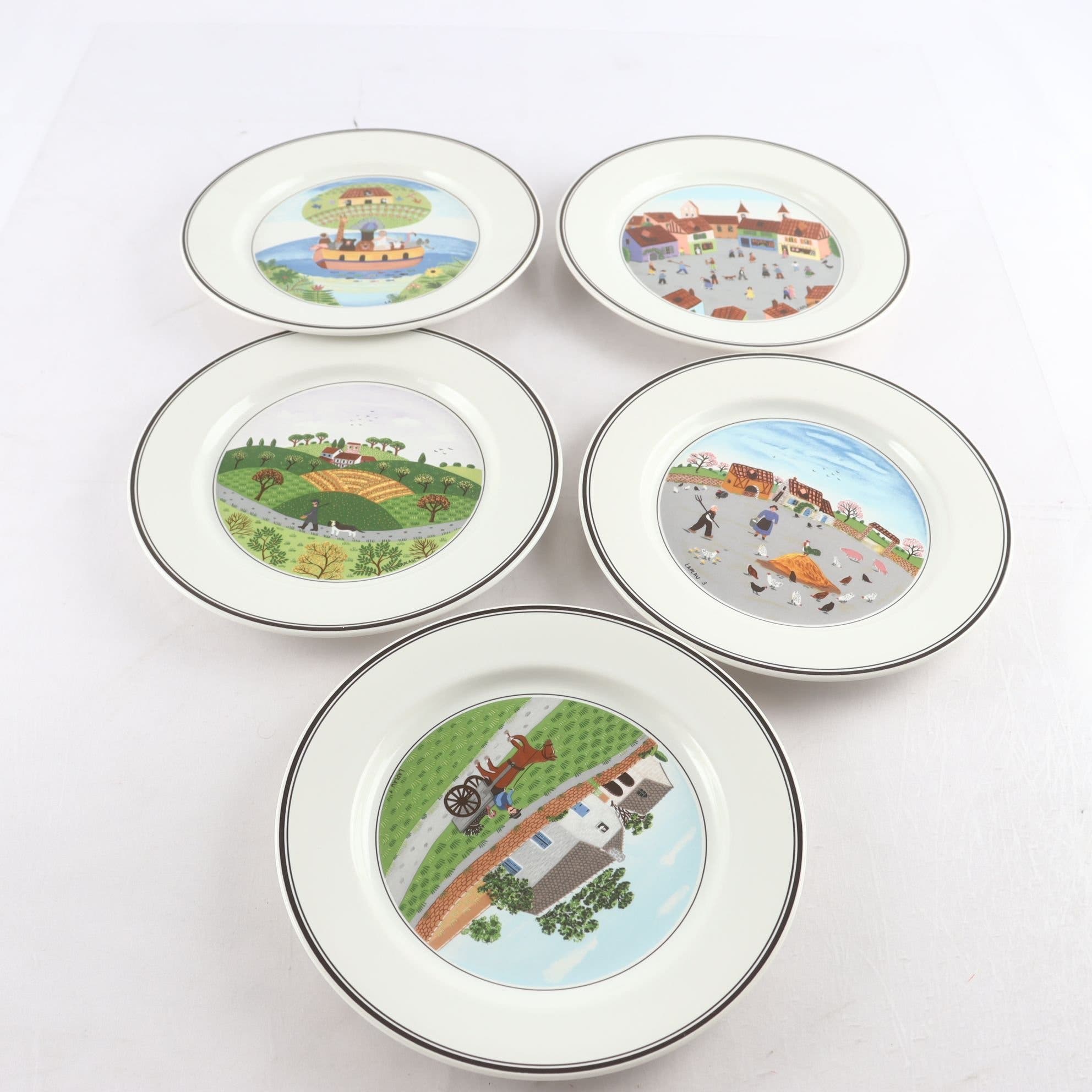 Assietter, Design Naif, Villeroy & Boch, Luxemburg, 5 st. Samfraktas ej.