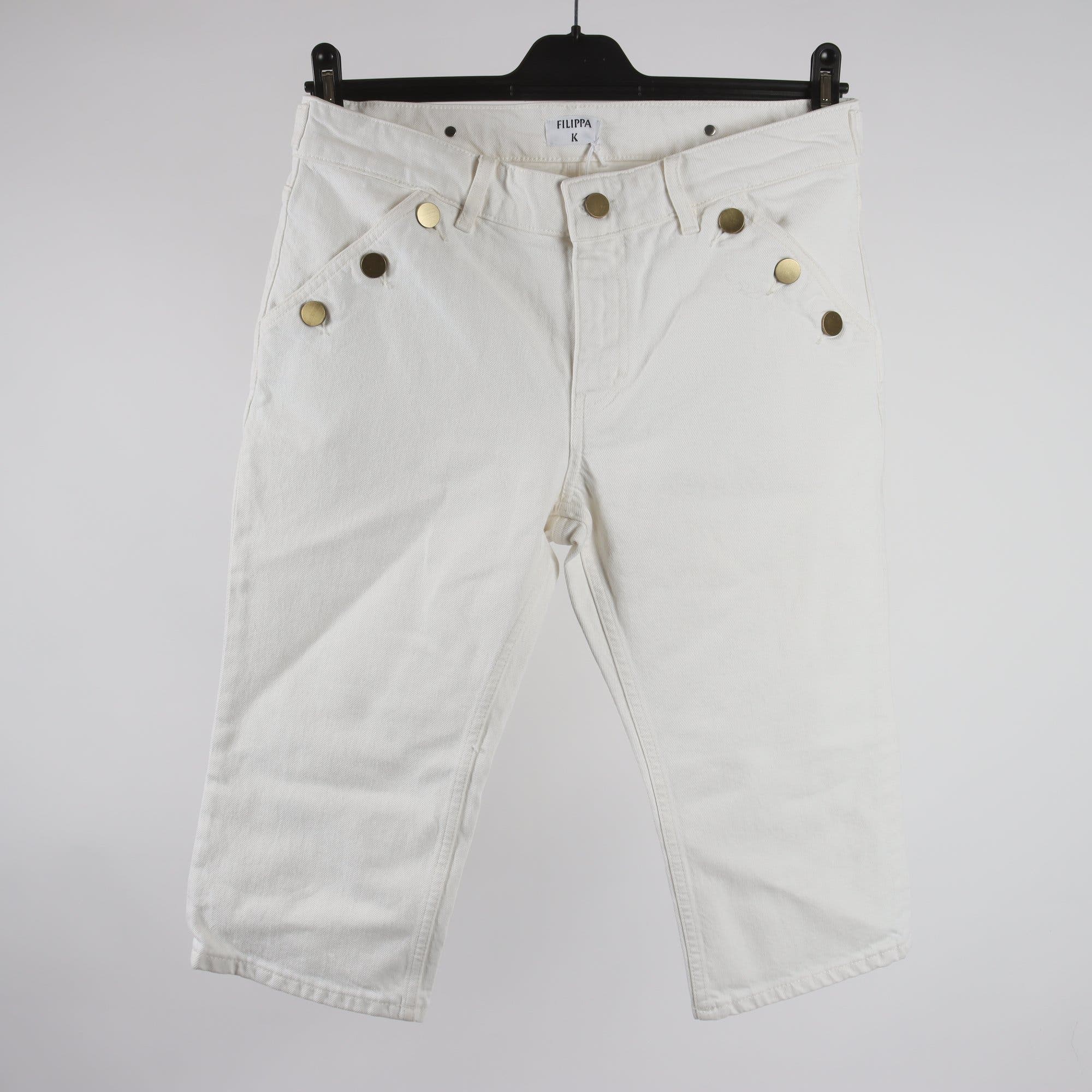 Capribyxor, Filippa K, vit, denim, stl. 31