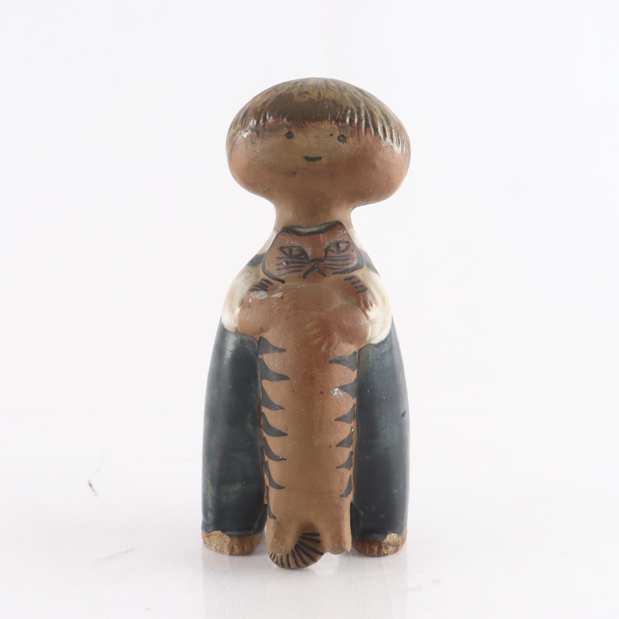 Figurin, Stengods, Pelle, Lisa Larson, Gustavsberg