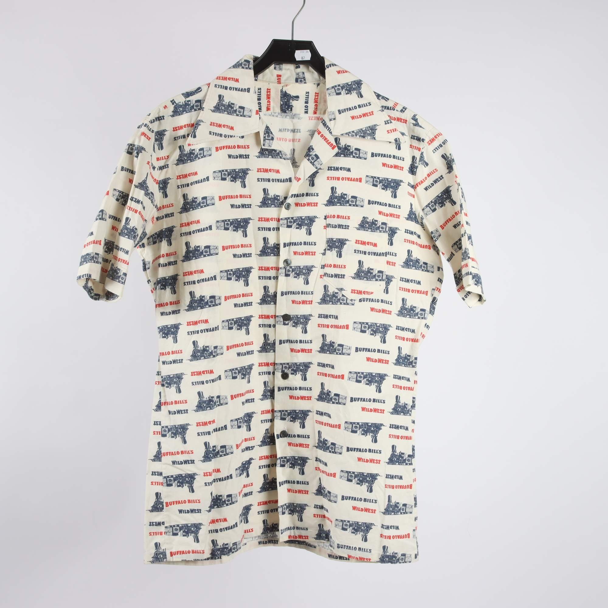 Skjorta, vintage, Buffalo Bill´s, vit, blå, röd, mönstrad, stl. L