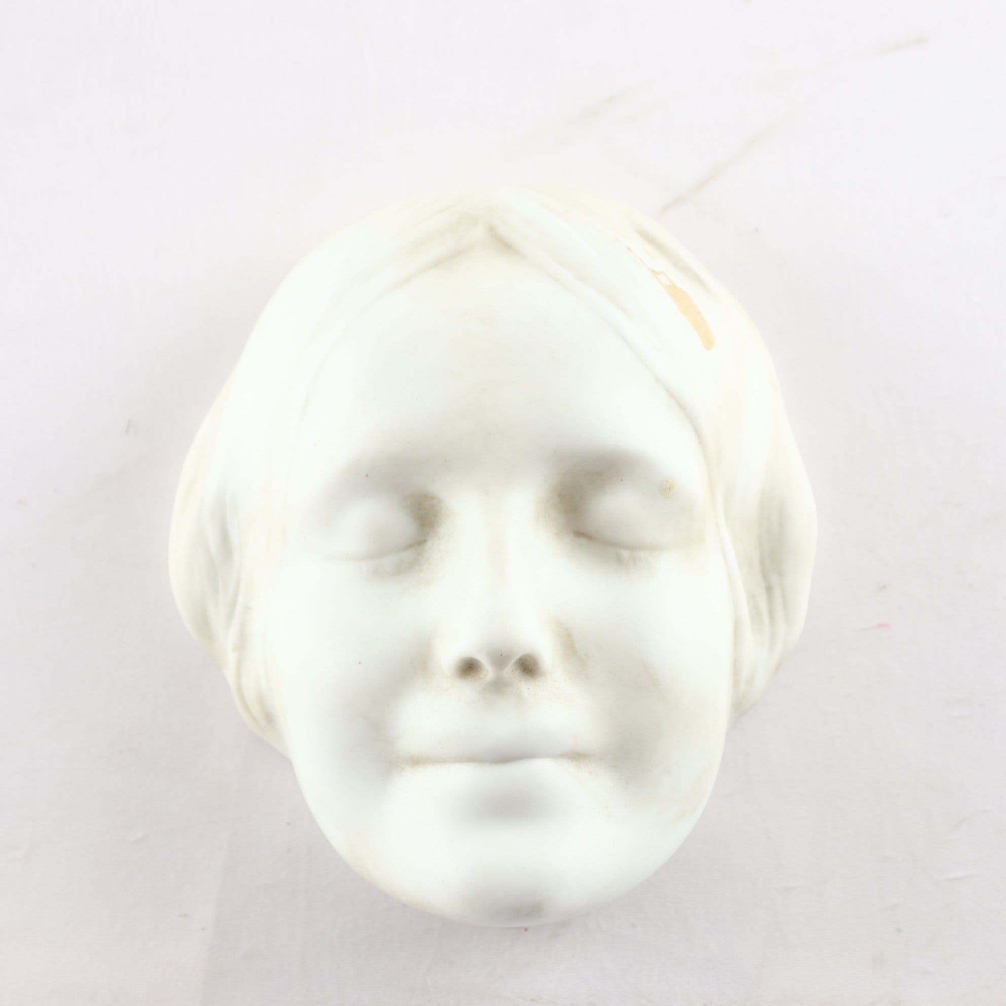 Väggmask, biskviporslin, Okända kvinnan från Seine, Arthur Möller, Goebel