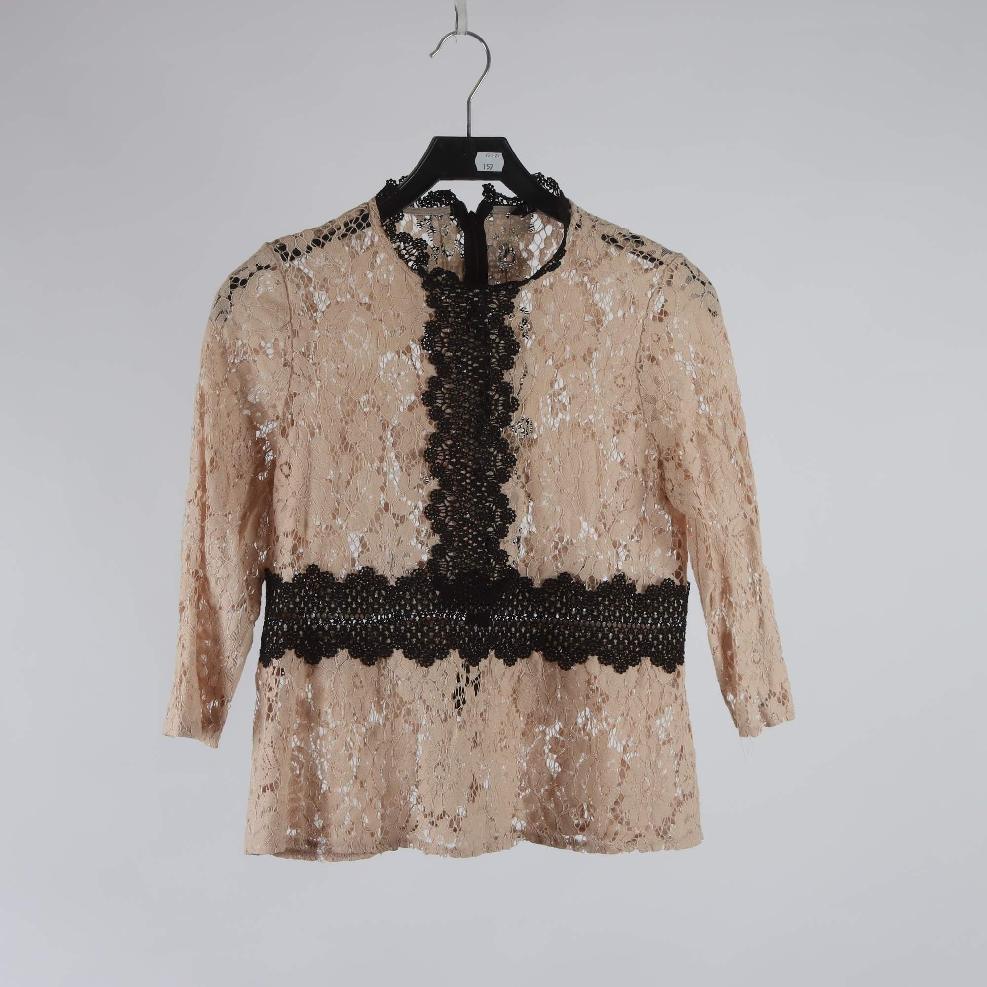 Blus, Zara, nude, svart, stl. M