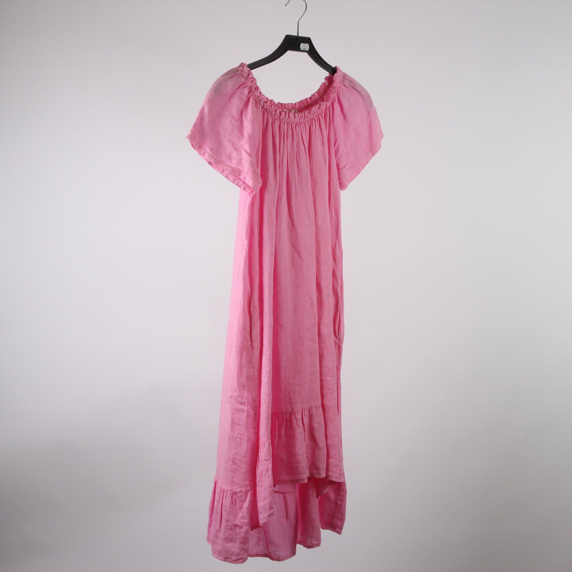 Klänning, Made in Italy, rosa, 100% linne, stl. ca M