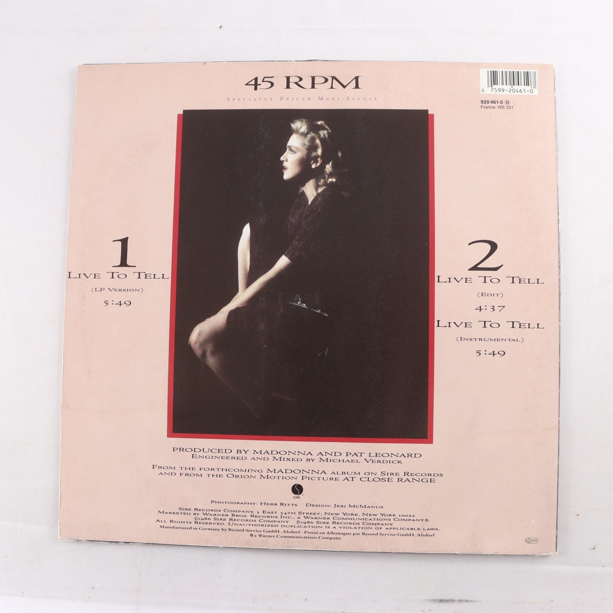 LP Madonna, Live To Tell